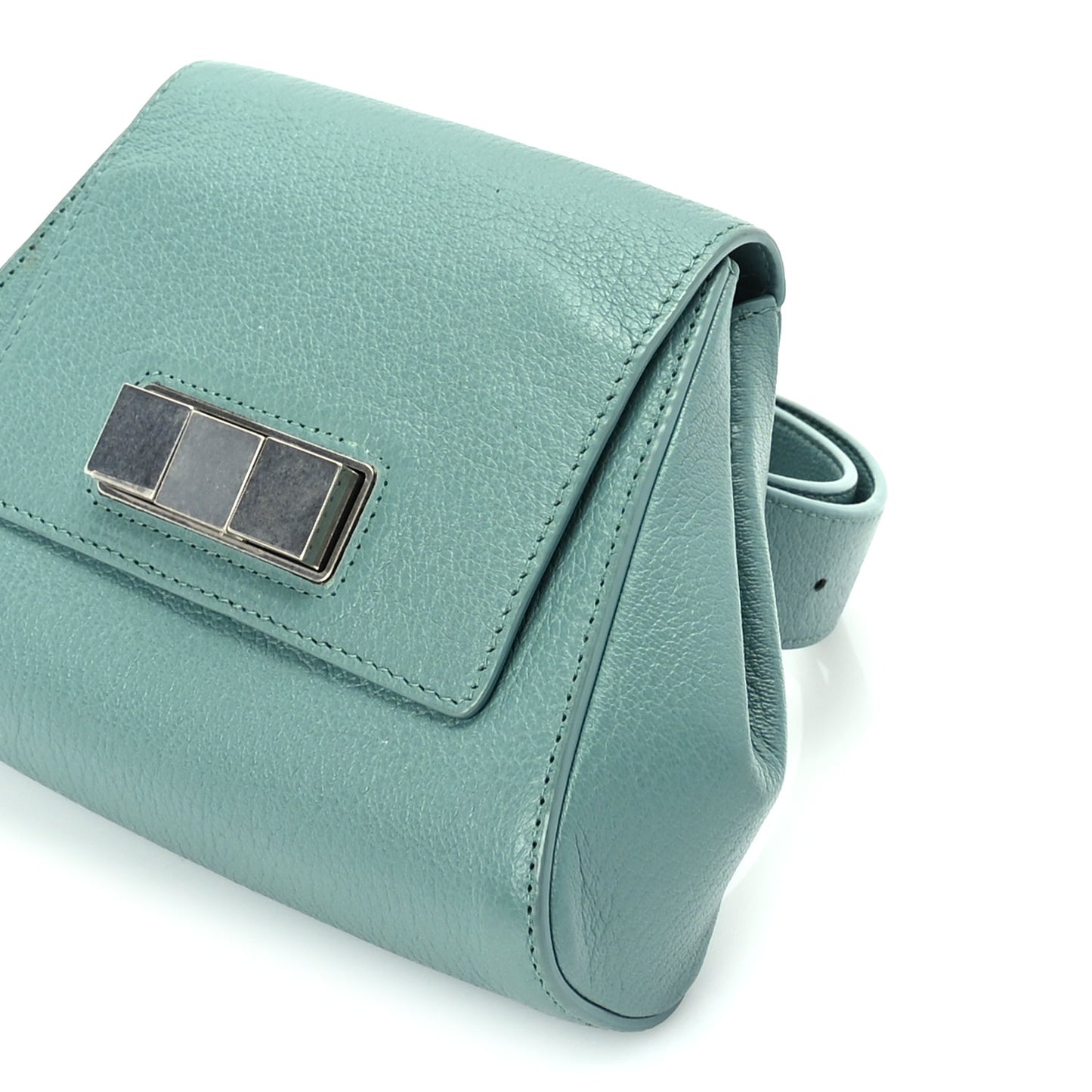 Bottega Veneta Grained Calfskin Geometric Belt Bag Storm