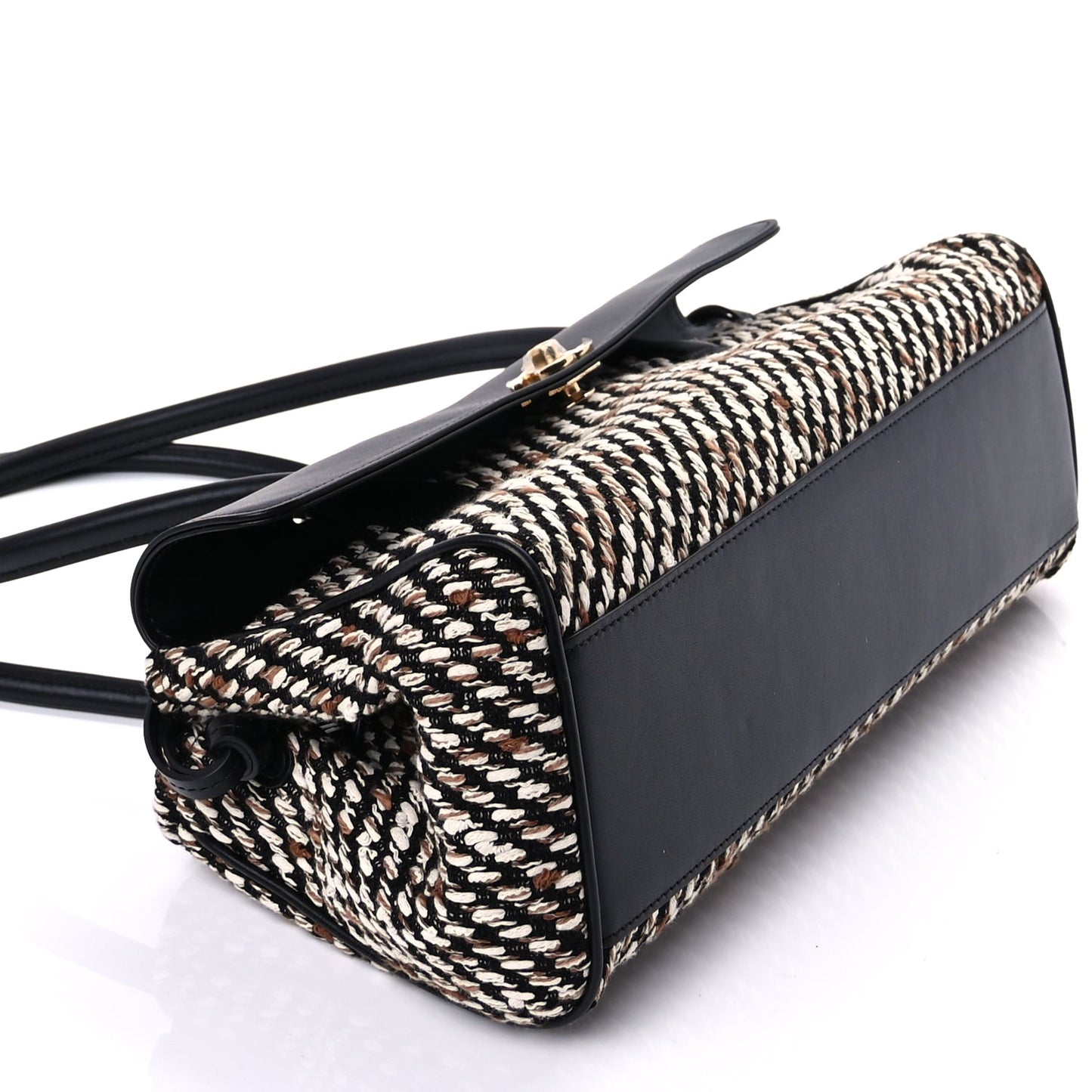 Chanel Calfskin Tweed Urban Essentials Small Shopping Bag Black