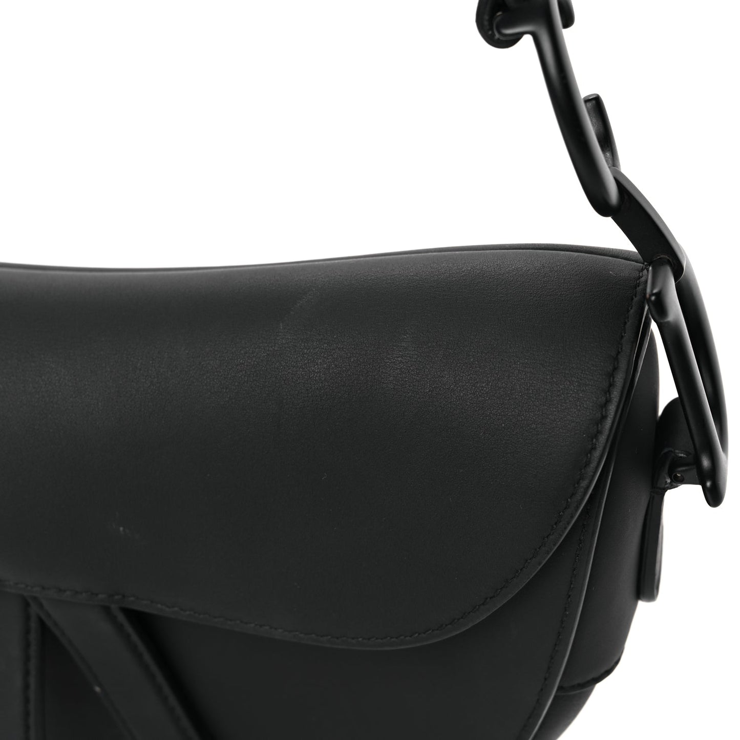 Christian Dior Ultra Matte Calfskin Saddle Bag Black