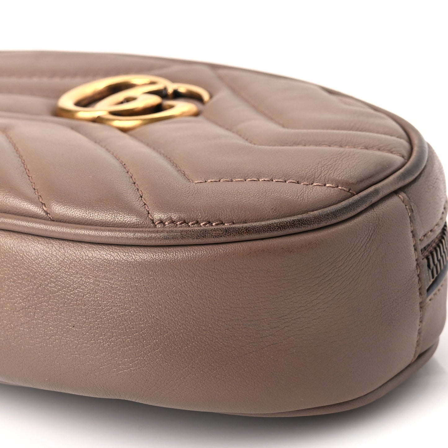 Gucci Calfskin Matelasse GG Marmont Belt Bag 85 34 Porcelain Rose