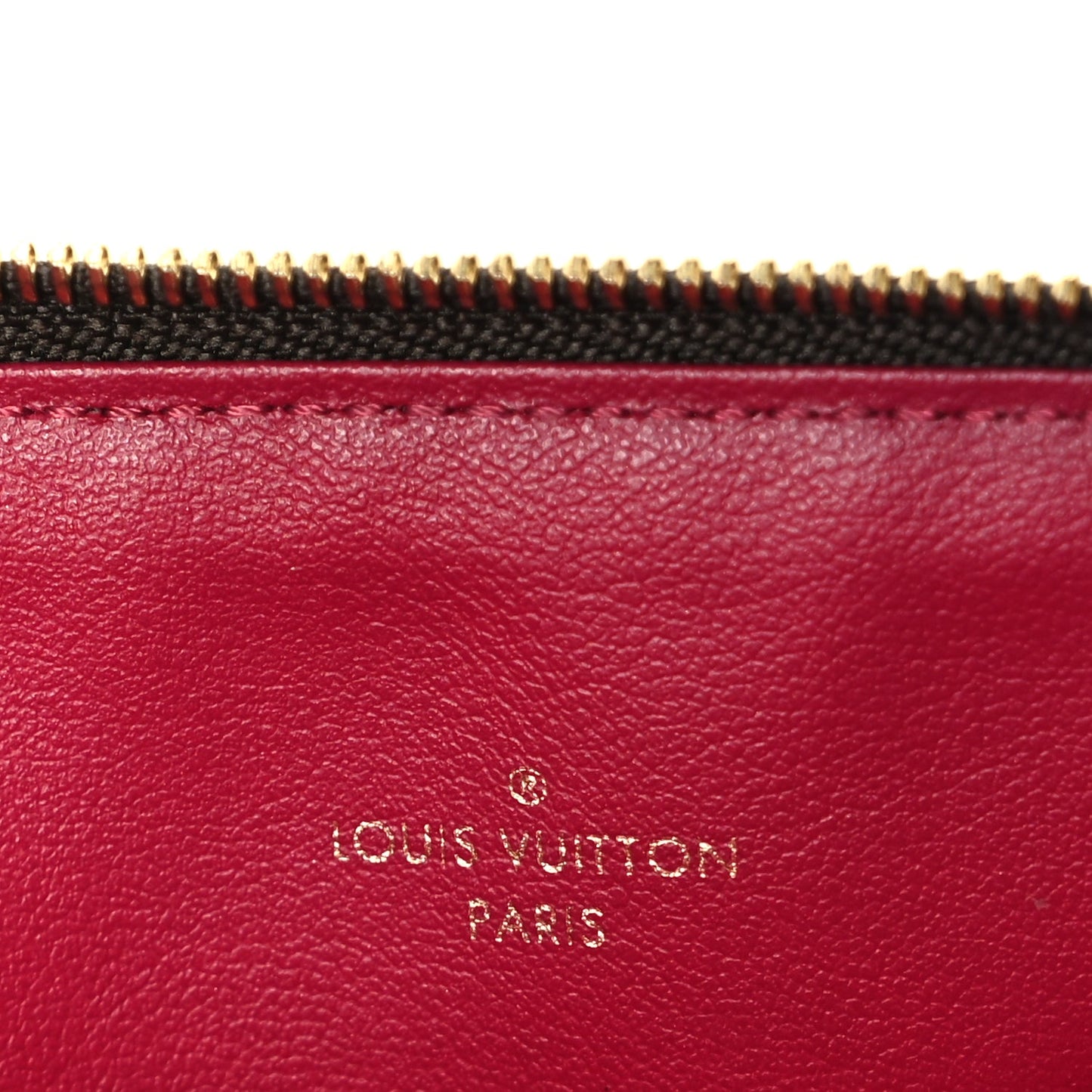 Louis Vuitton Monogram Felicie Chain Wallet Zippered Insert Fuchsia