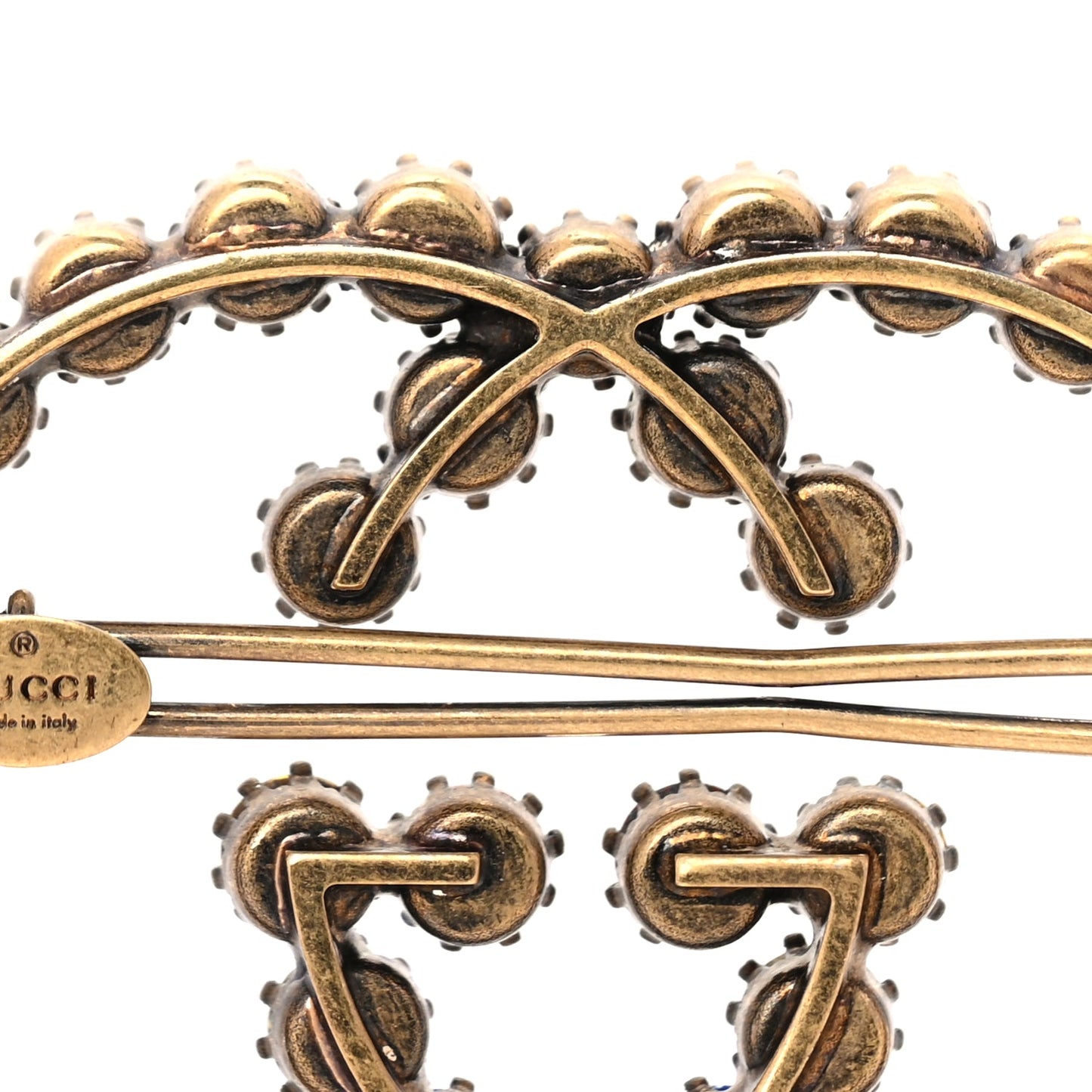 Gucci Crystal Interlocking G Hair Clip Multicolor Multicolor