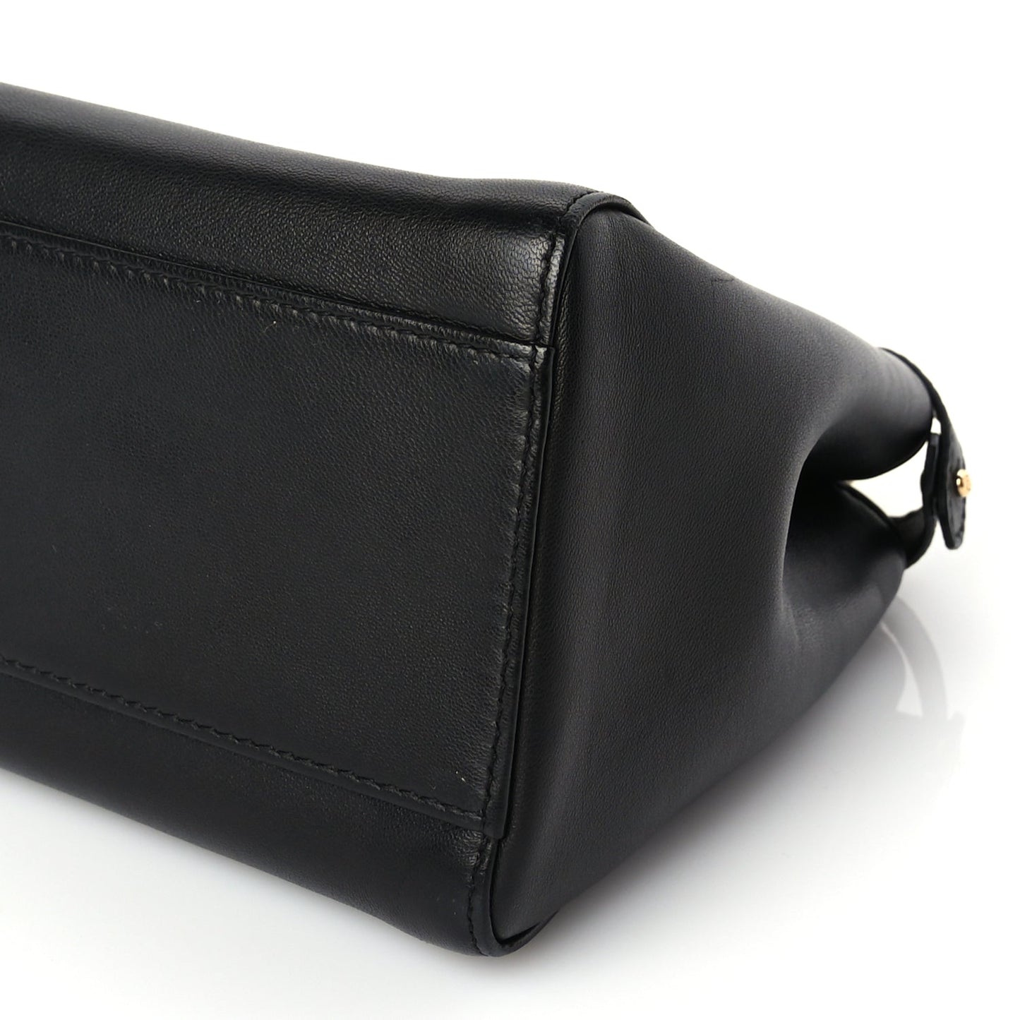 Fendi Nappa Mini Peekaboo Iconic Satchel Black