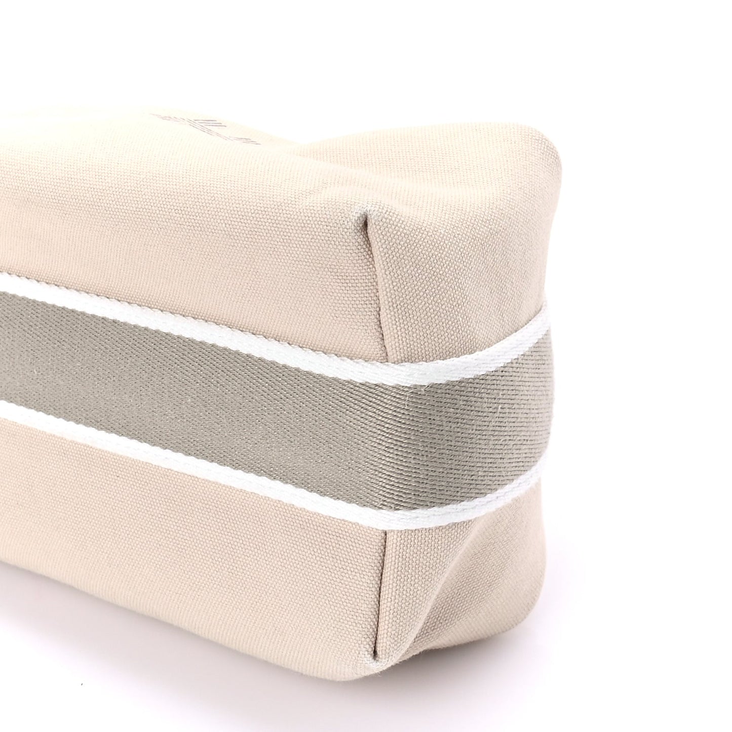 Hermes Canvas Bride-A-Brac Pouch Natural