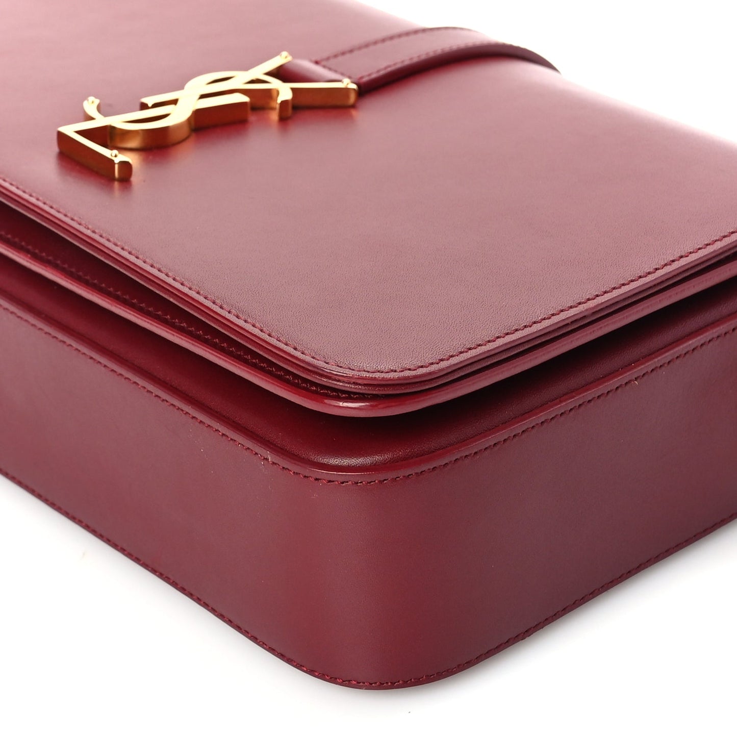 Saint Laurent Calfskin Medium Classic Monogram Universite Bag Oxblood