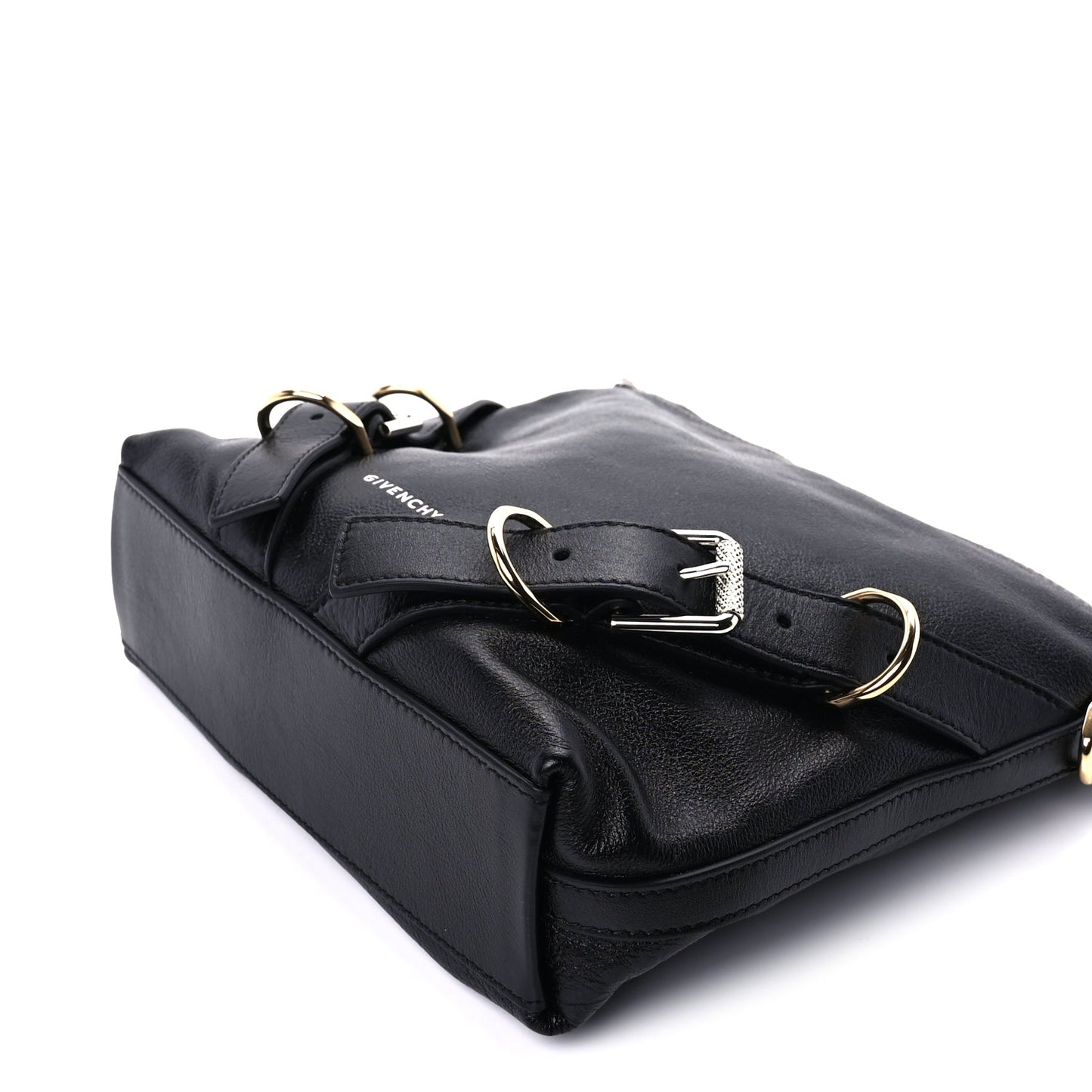 Givenchy Crinkled Calfskin Small Voyou Bag Black