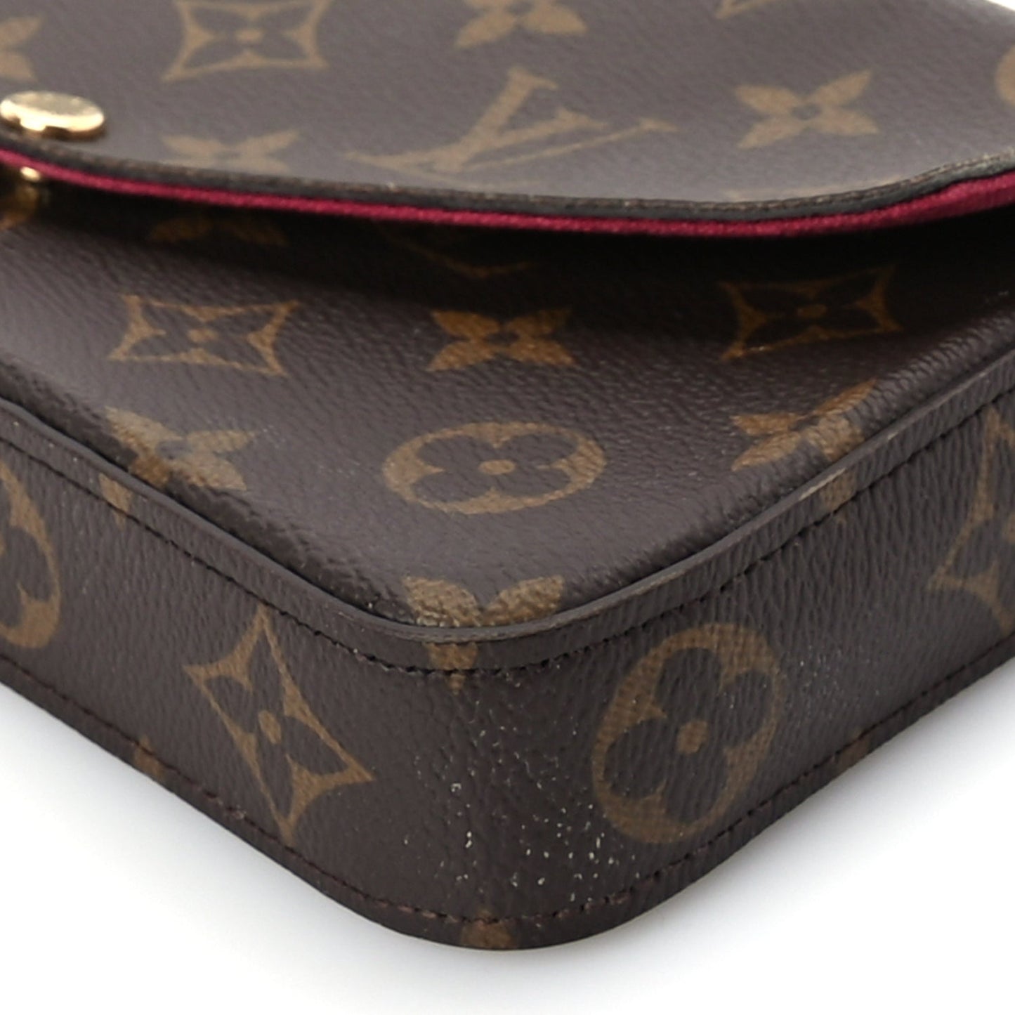 Louis Vuitton Monogram Pochette Felicie Chain Wallet Fuchsia