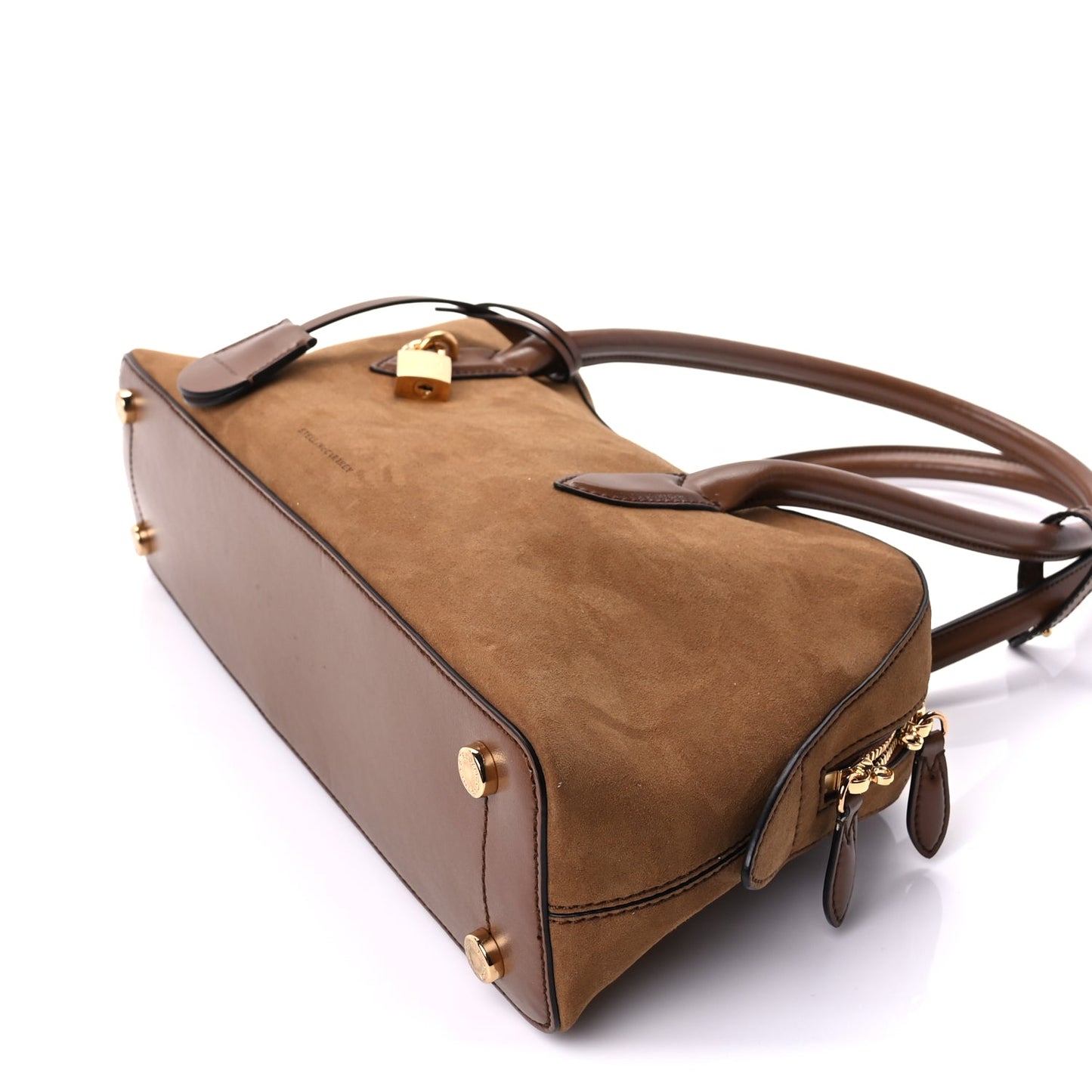 Stella McCartney Vegan Suede Ryder Shoulder Bag Brandy