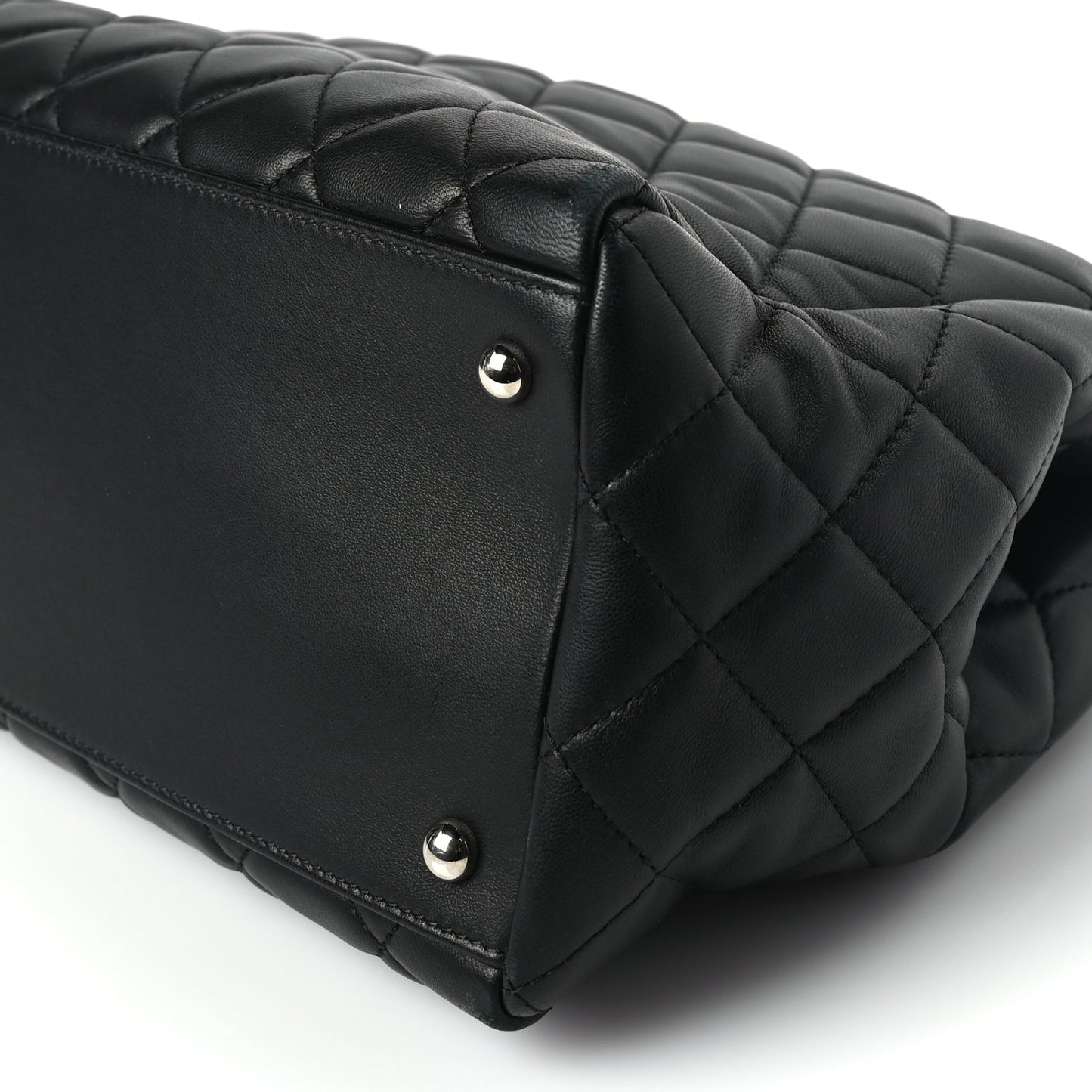 Chanel Lambskin Quilted Chanel 7 Tote Black