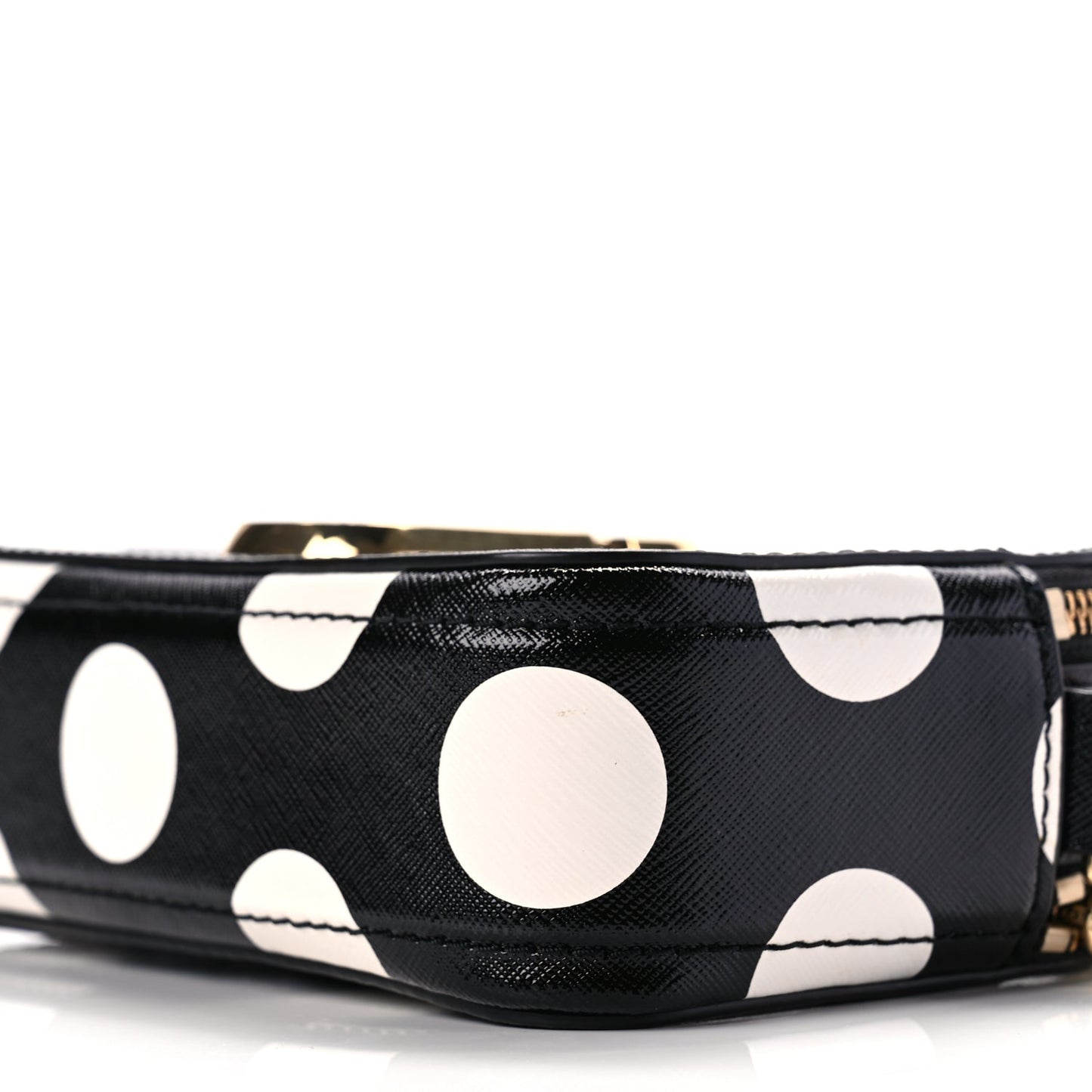 Marc Jacobs Saffiano The Dot Snapshot Camera Bag Black White
