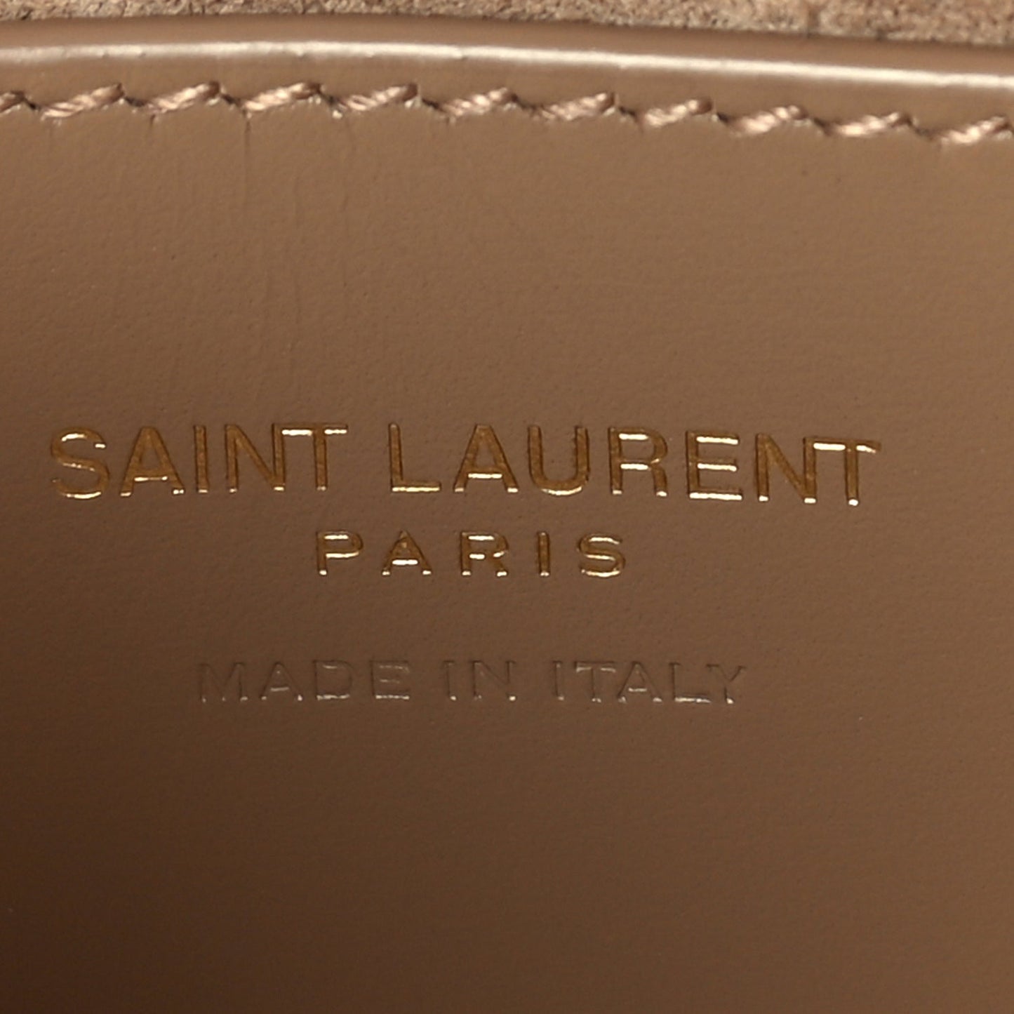 Saint Laurent Box Calfskin Mini Voltaire Top Handle Bag Dark Cork