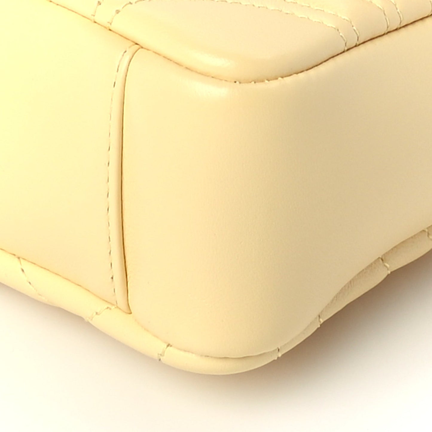 Gucci Lambskin Matelasse Small GG Marmont Shoulder Bag Yellow