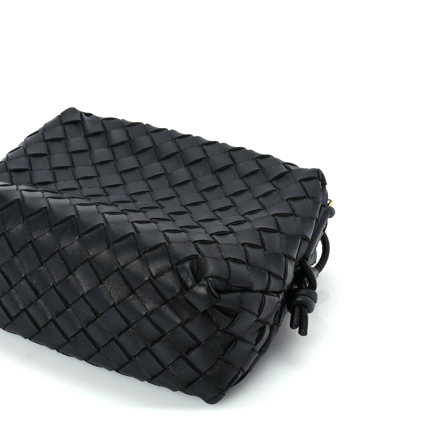 Bottega Veneta Nappa Intrecciato Medium Loop Camera Bag Black