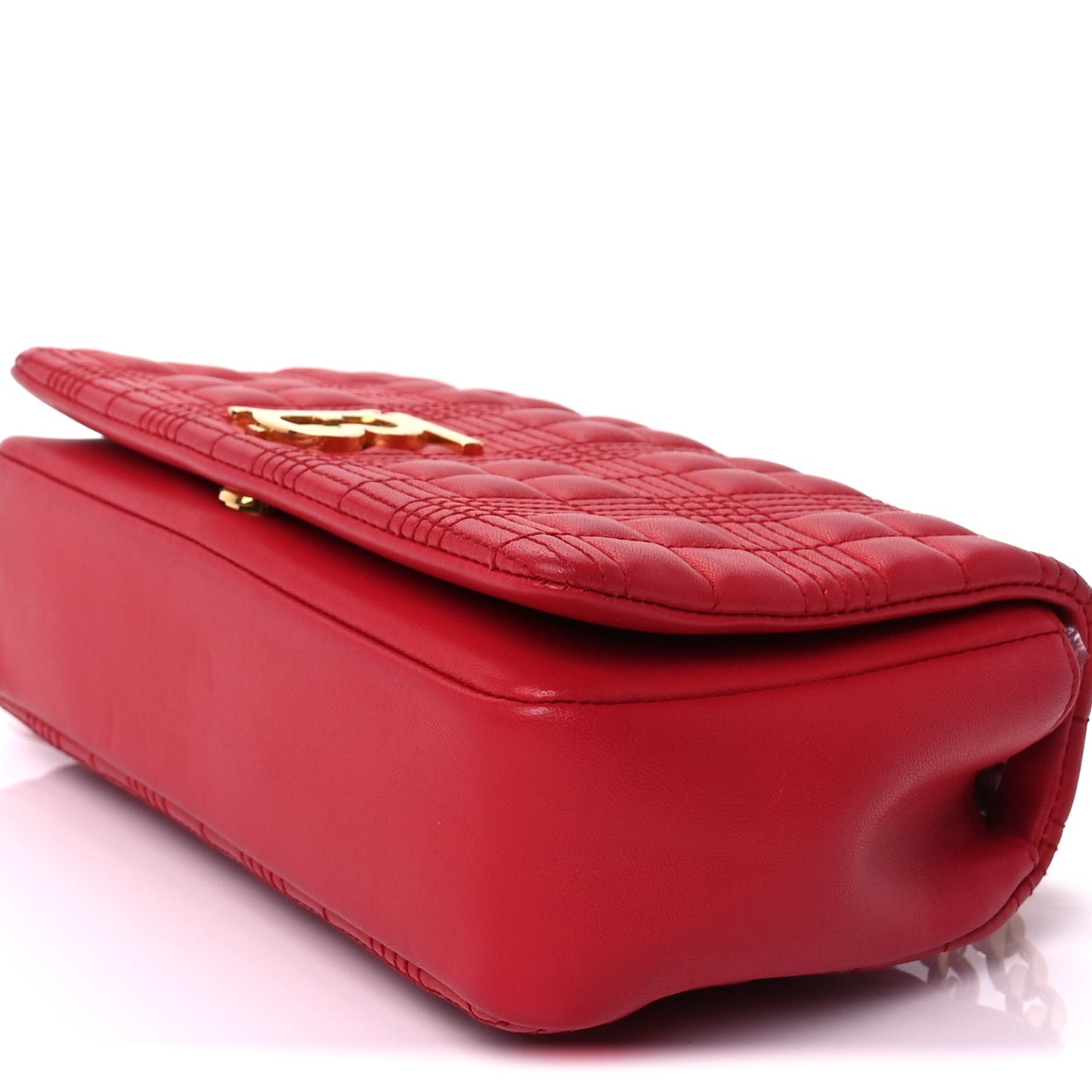 Burberry Lambskin Quilted Small Lola Bag Red