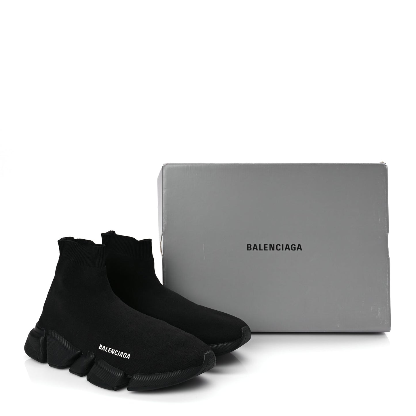 Balenciaga Technical 3D Recycled Knit Mens Speed 2.0 Sneakers Monocolor 43 Black
