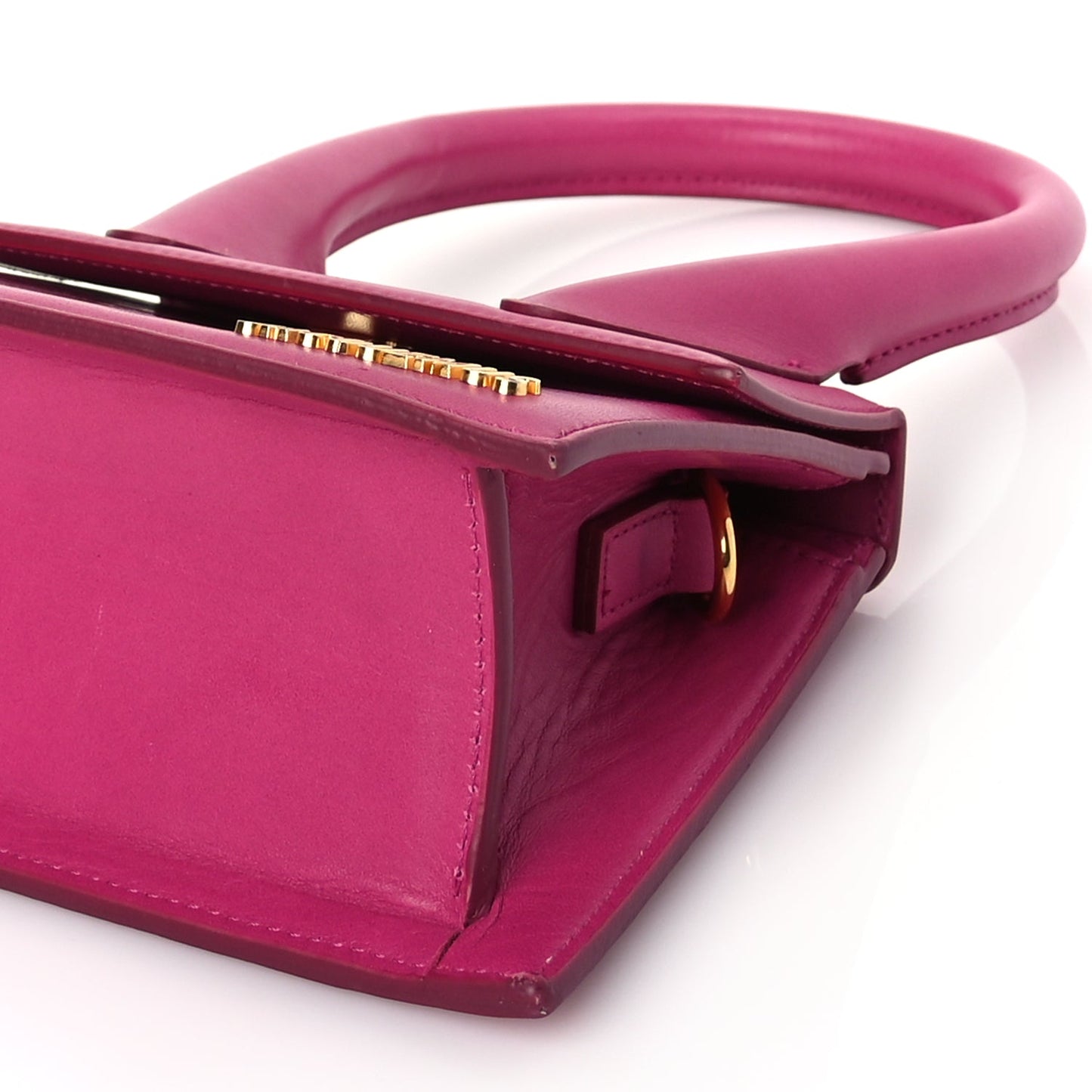 Jacquemus Smooth Calfskin Le Chiquito Moyen Dark Pink