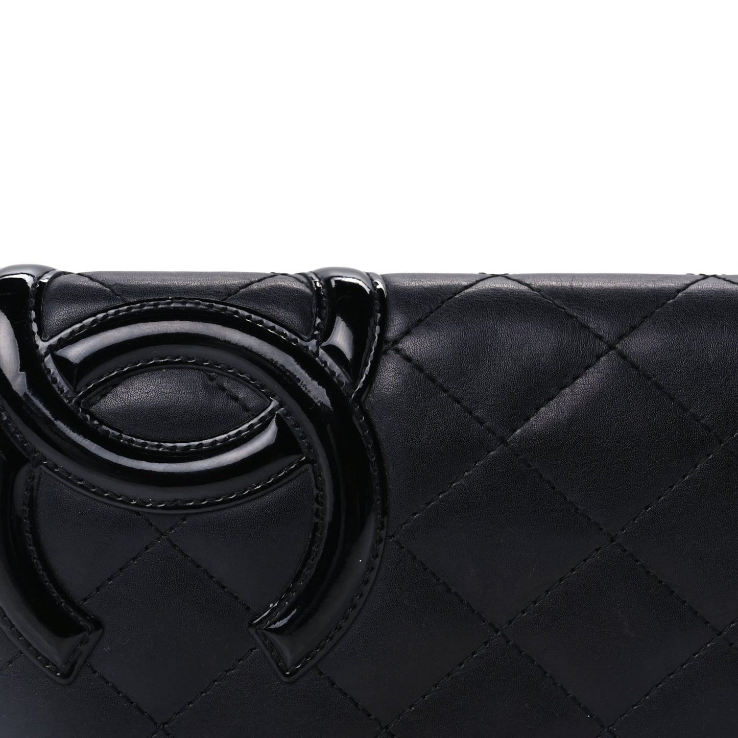 Chanel Calfskin Quilted Cambon Yen Wallet Black