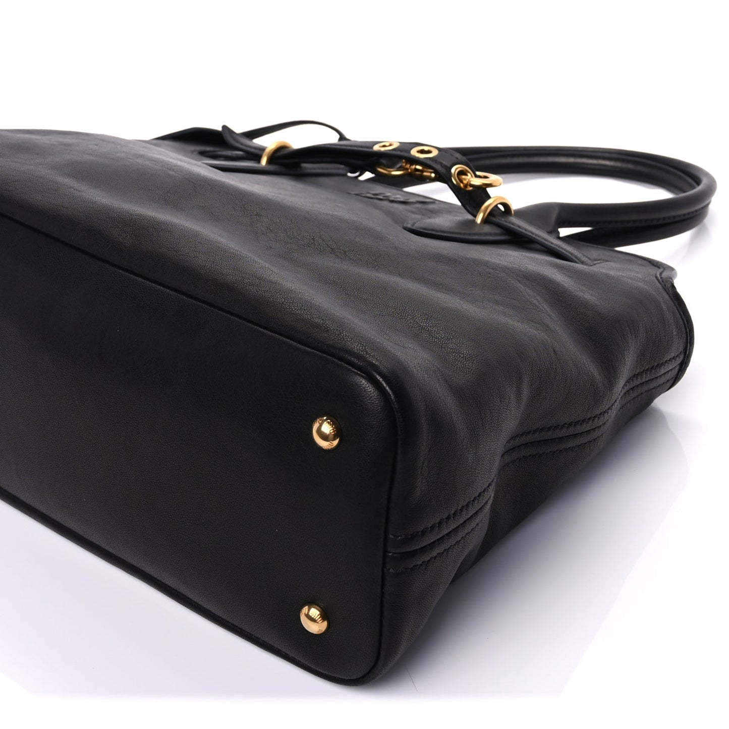 Miu Miu Nappa Medium Aventure Bag Black