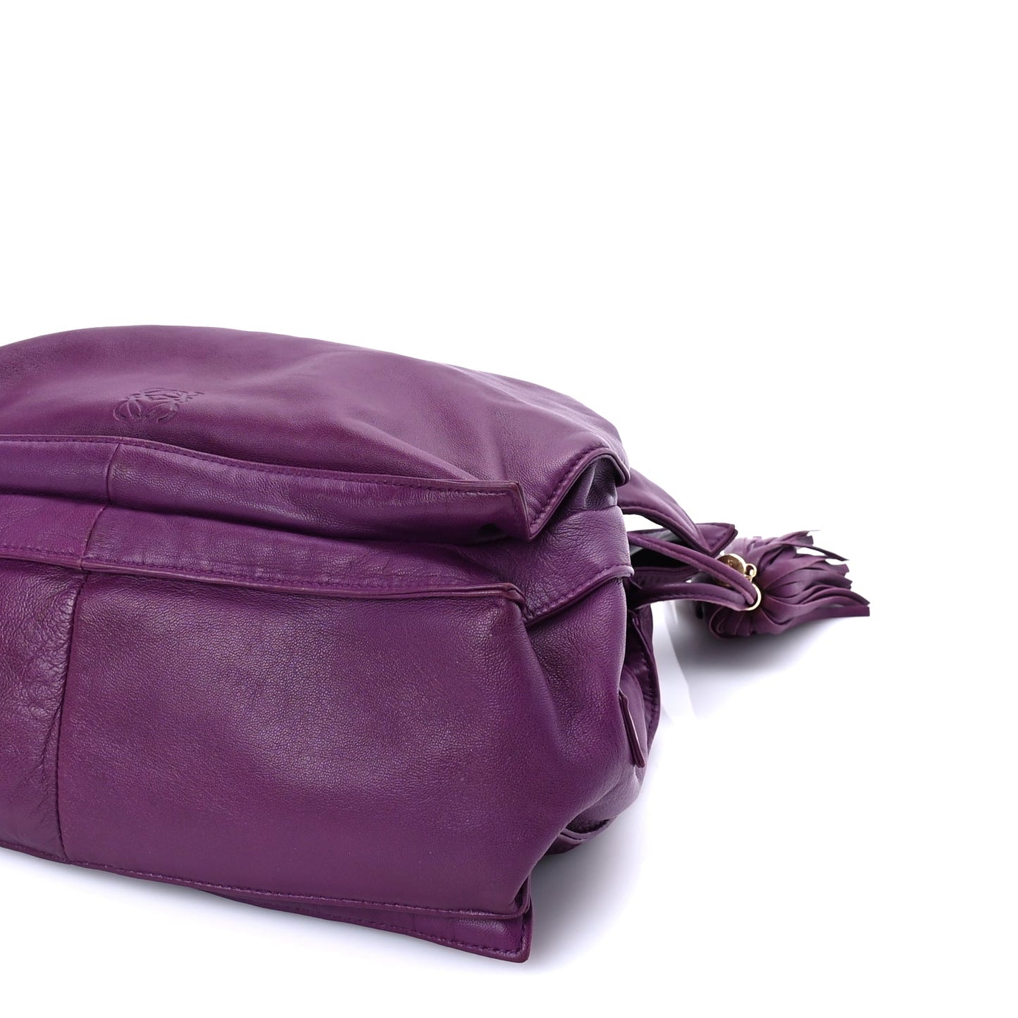 Loewe Calfskin Flamenco Shoulder Bag Purple