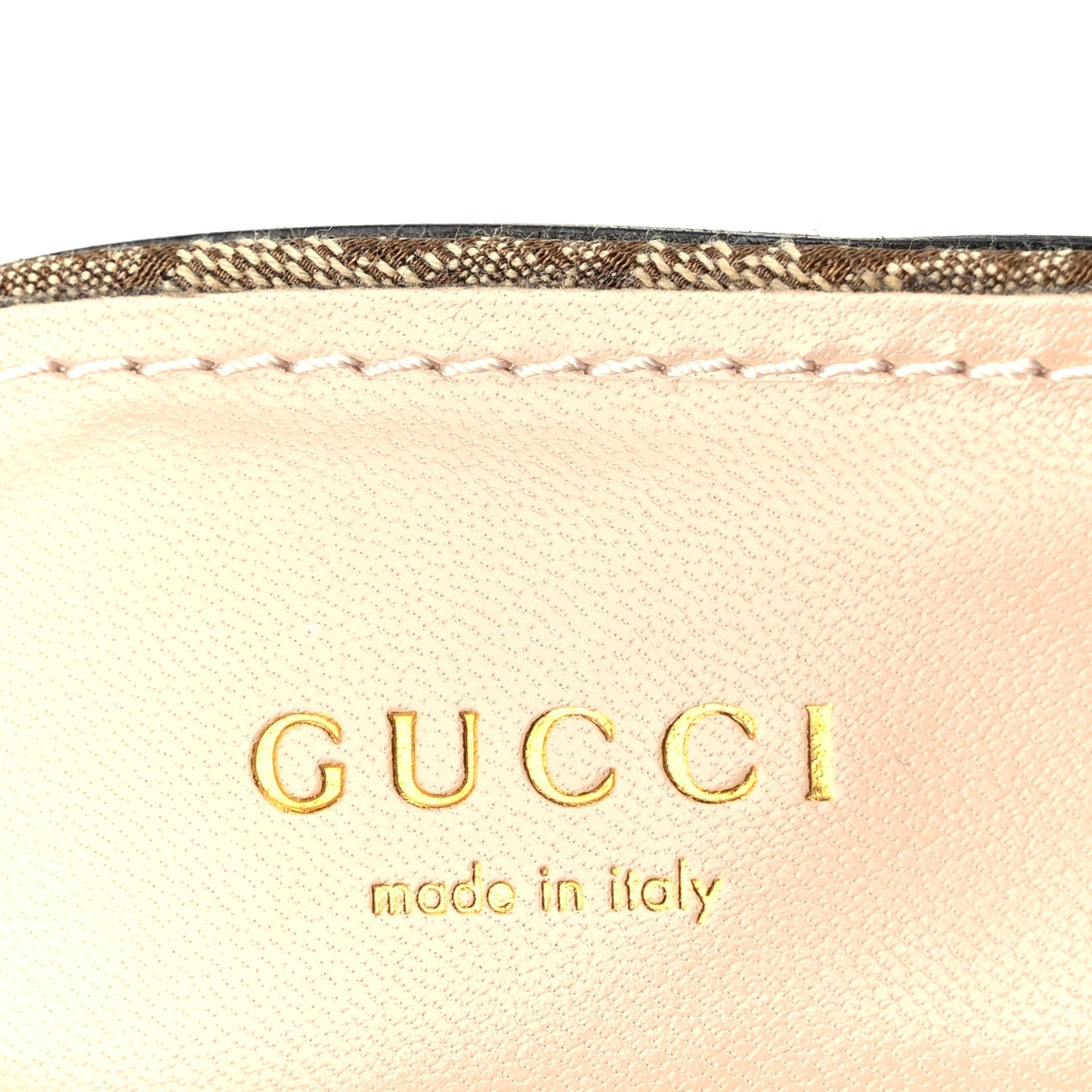Gucci Monogram Horsebit Womens Slingback Ballet Flat 39 Beige Ebony Cocoa