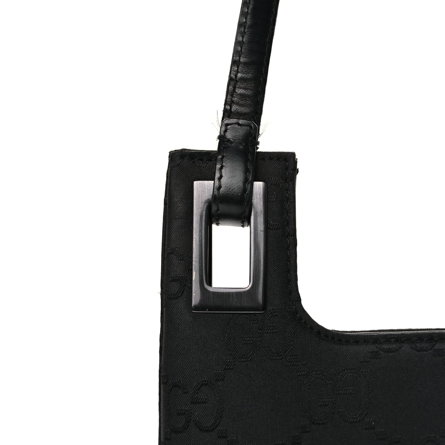 Gucci Nylon Monogram Shoulder Bag Black