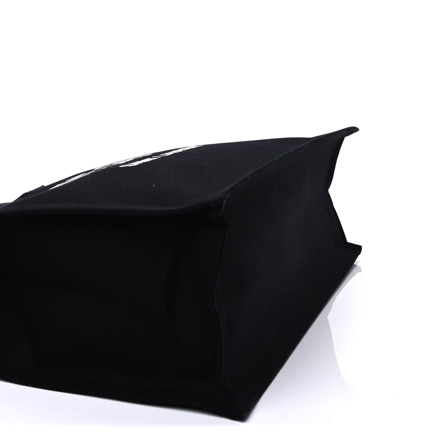Saint Laurent Linen Calfskin Rive Gauche Tote Black