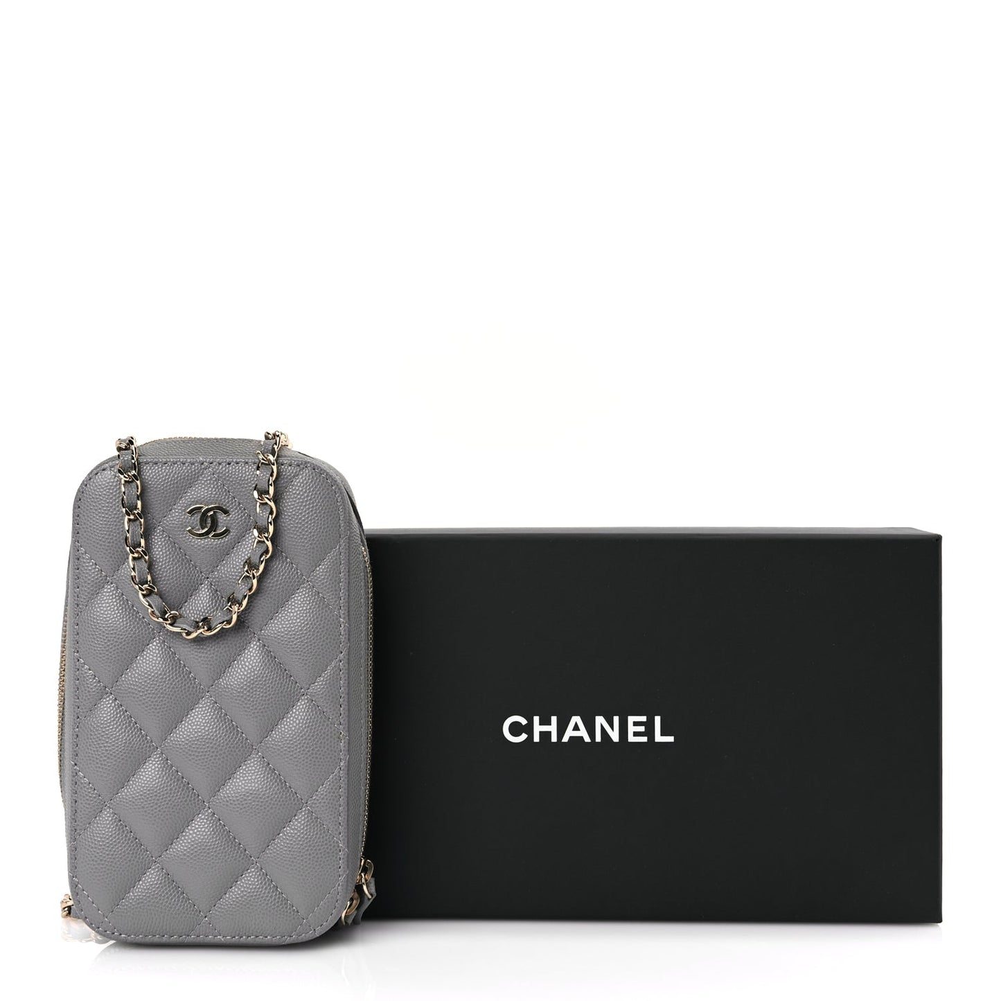 Chanel WOC & Phone Holder Crossbody Bag Black