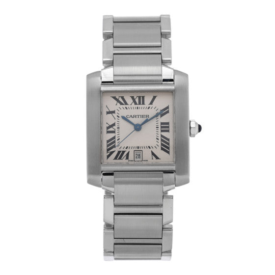 Cartier Stainless Steel 28mm Tank Francaise Automatic Watch