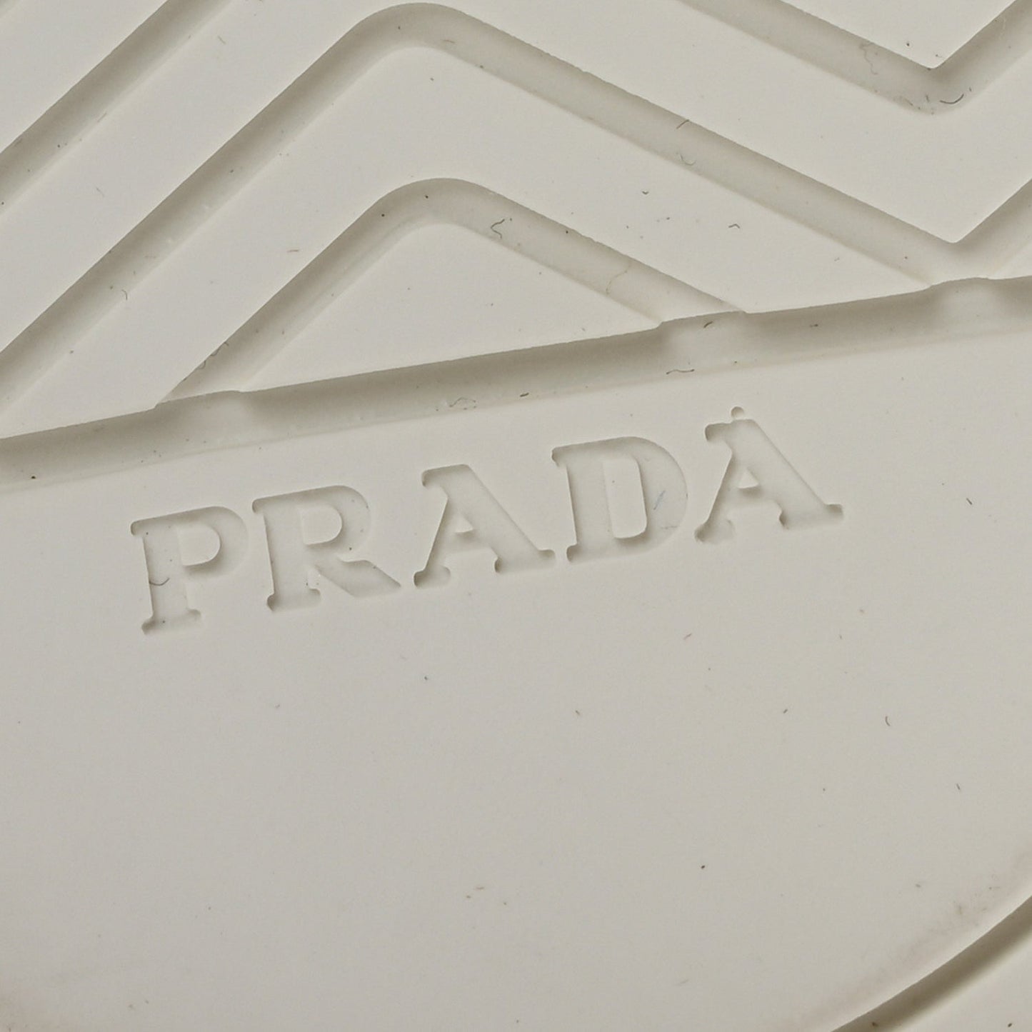 Prada Re-Nylon Gabardine Metal Triangle Logo Wheel Pouch Pocket High Top Sneakers 35.5 White