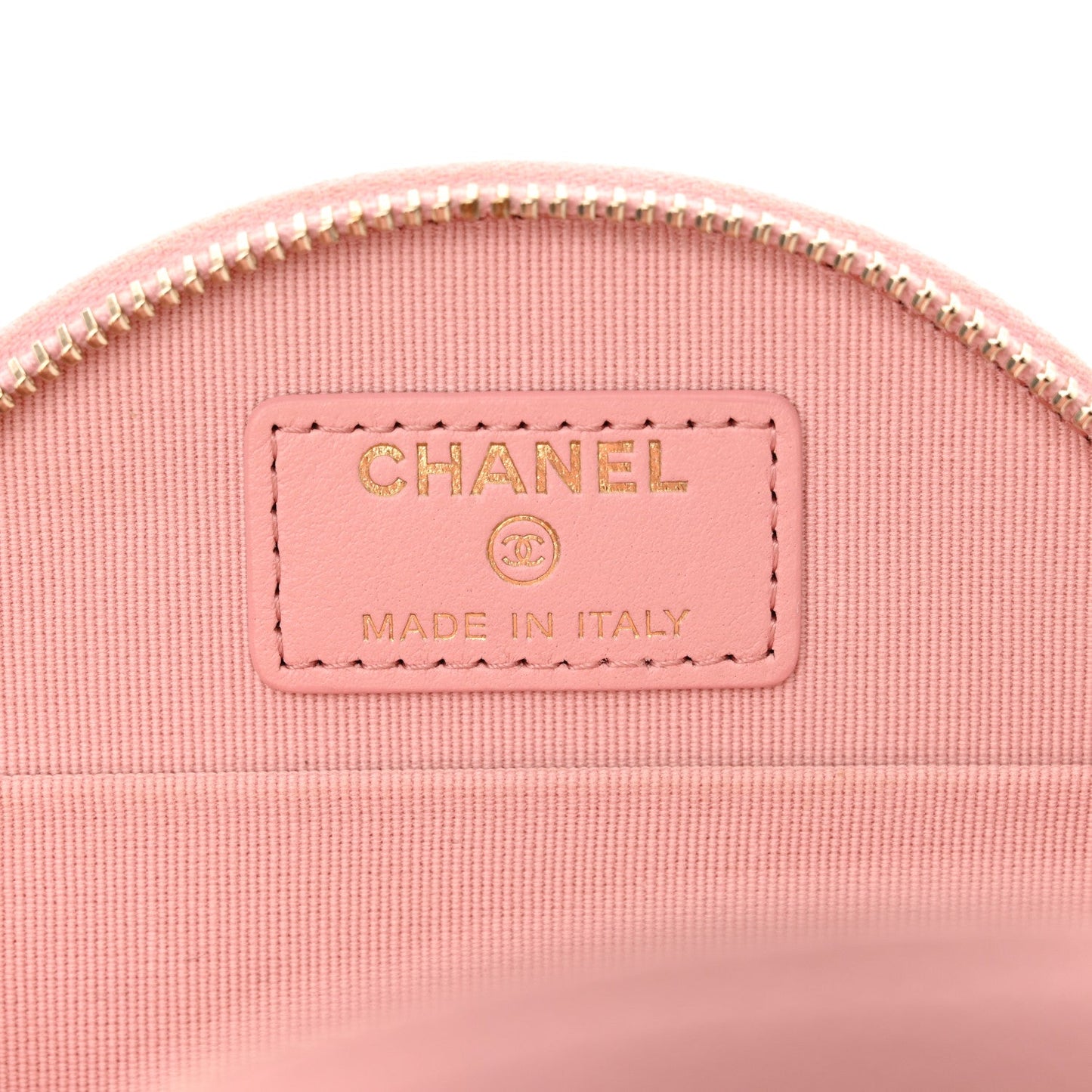 Chanel Caviar Quilted Round Handle With Care Vanity With Chain Pink