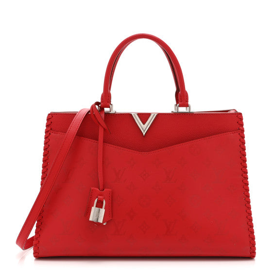 Louis Vuitton Monogram Cuir Plume Very Zipped Tote Rubis