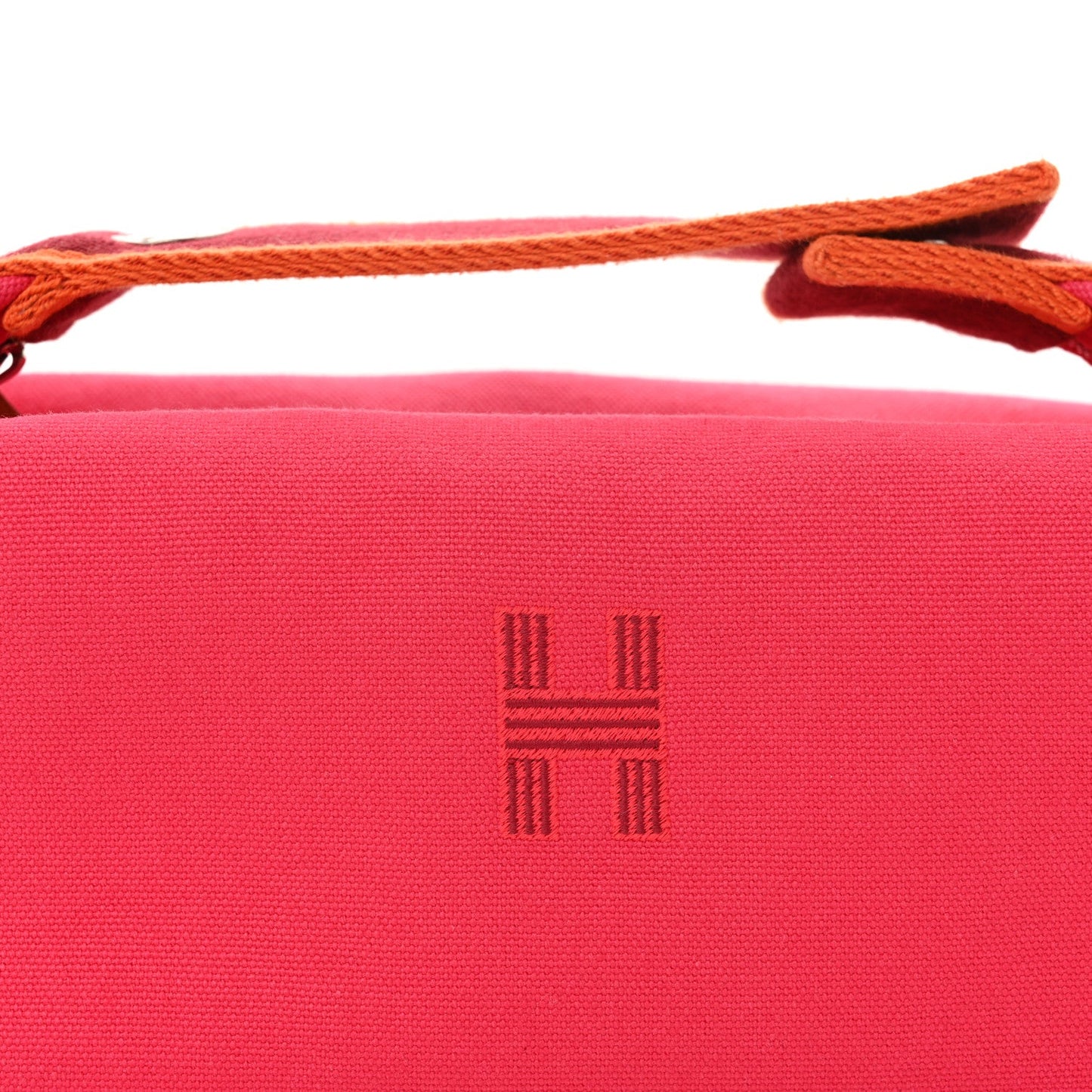 Hermes Canvas Small Bride-A-Brac Pouch Hibiscus