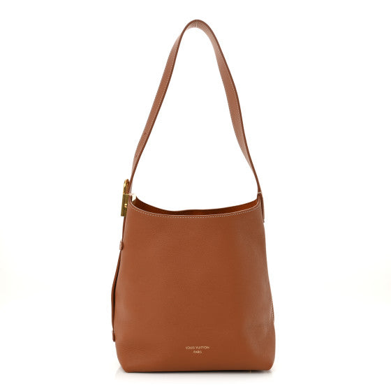Louis Vuitton Grained Calfskin Low Key Hobo PM Cognac
