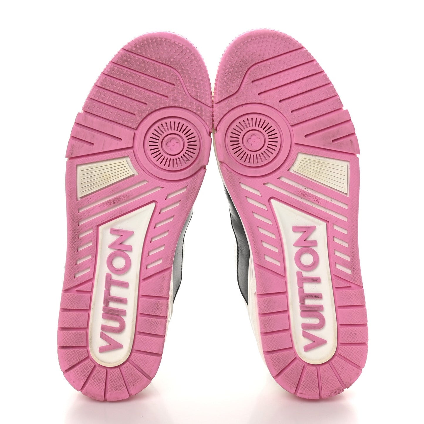 Louis Vuitton Calfskin LV Trainer Maxi Sneakers Black Pink