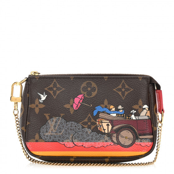 Louis Vuitton Damier Ebene 2015 Christmas Animation Mini Pochette Accessories