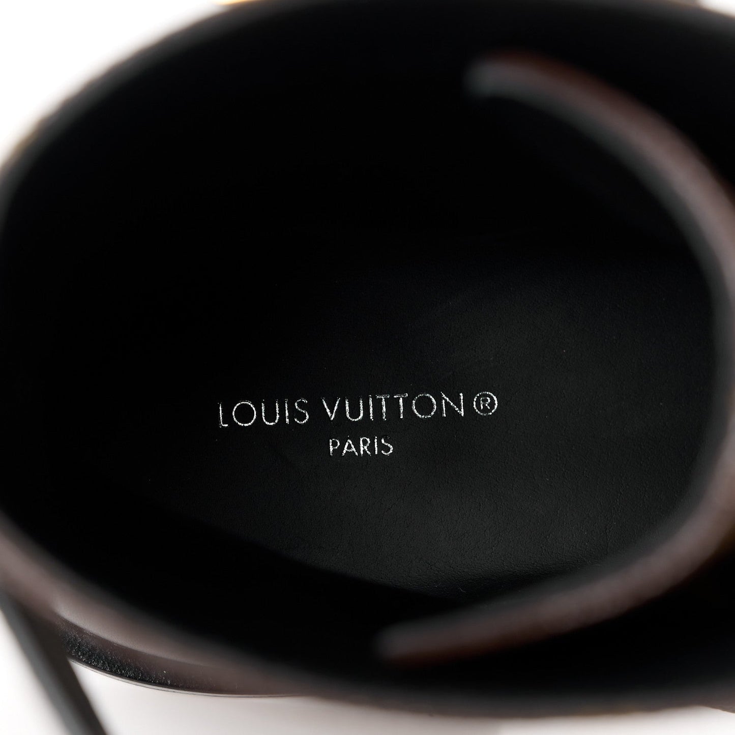 Louis Vuitton Calfskin Monogram Wonderland Flat Ranger Boots 37 Black