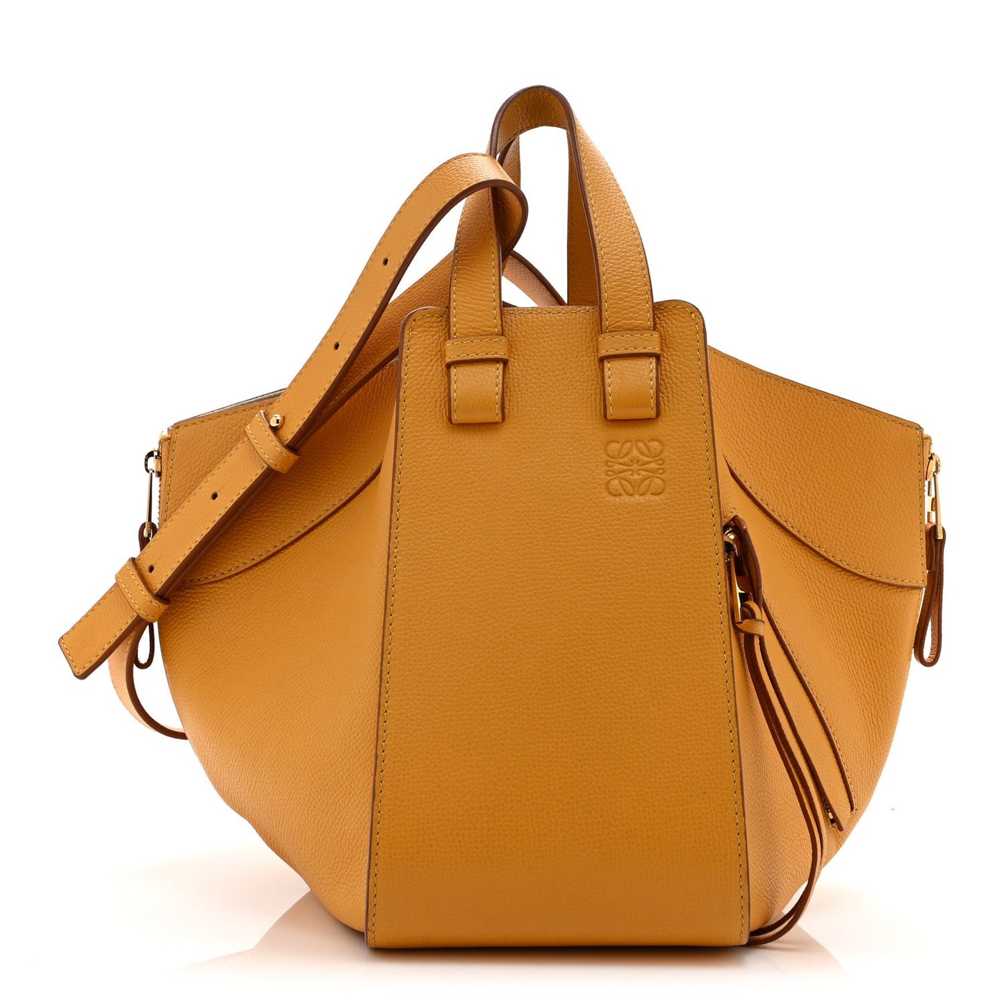 Loewe Grained Calfskin Small Hammock Shoulder Bag Yellow