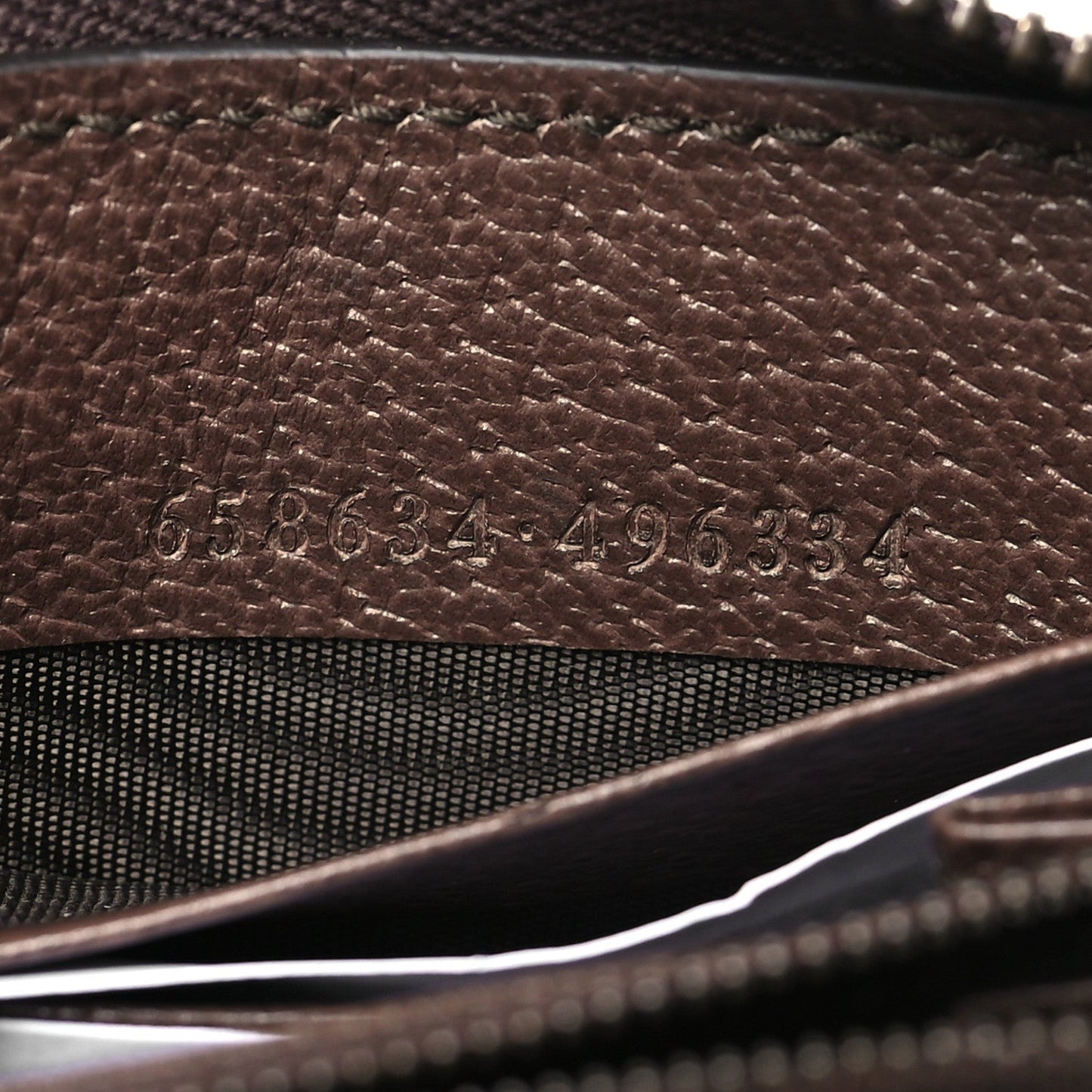 Gucci Monogram Jumbo GG Textured Dollar Calfskin Diana Zip Around Continental Wallet Camel Ebony New Acero