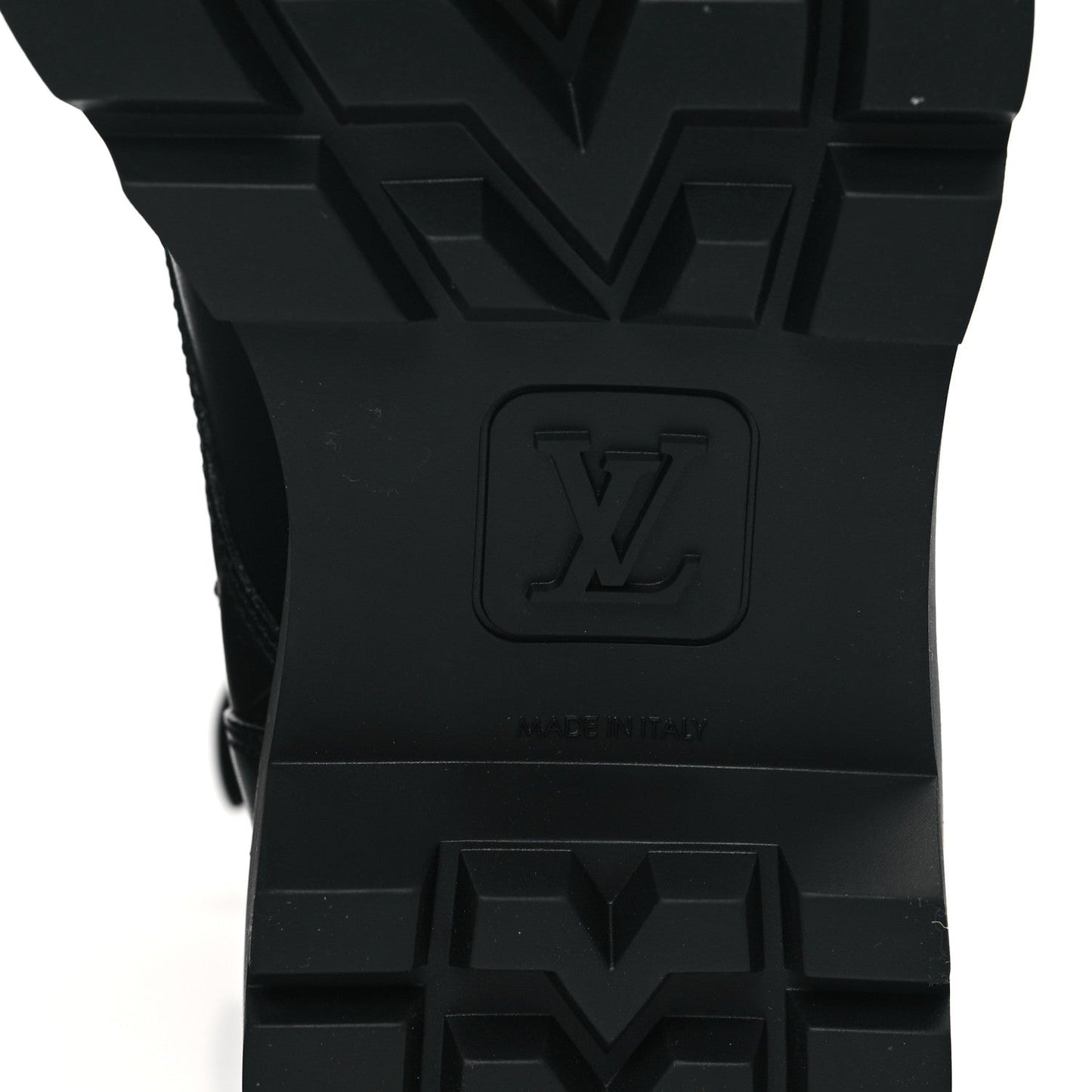 Louis Vuitton Calfskin Monogram Territory Flat Ranger Boots Black