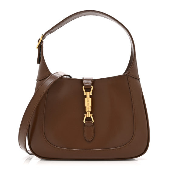 Gucci Boarded Dyana Lux Calfskin Small Jackie 1961 Hobo Brown Sugar