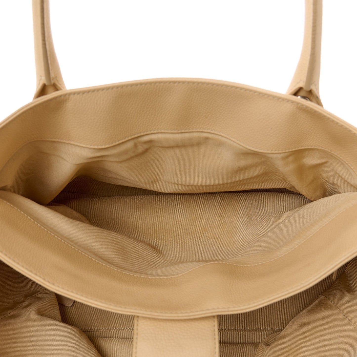 Chanel Calfskin Cerf Executive Shopper Tote Beige Clair