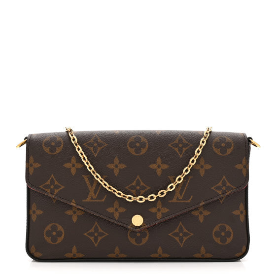 Louis Vuitton Monogram Pochette Felicie Chain Wallet Fuchsia