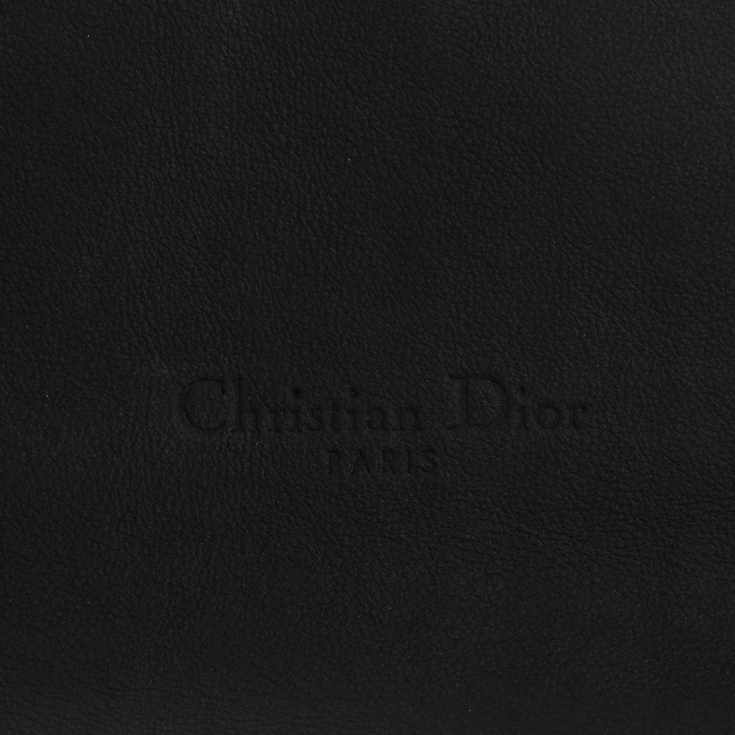 Christian Dior Ultra Matte Calfskin Saddle Chain Wallet Pouch Black