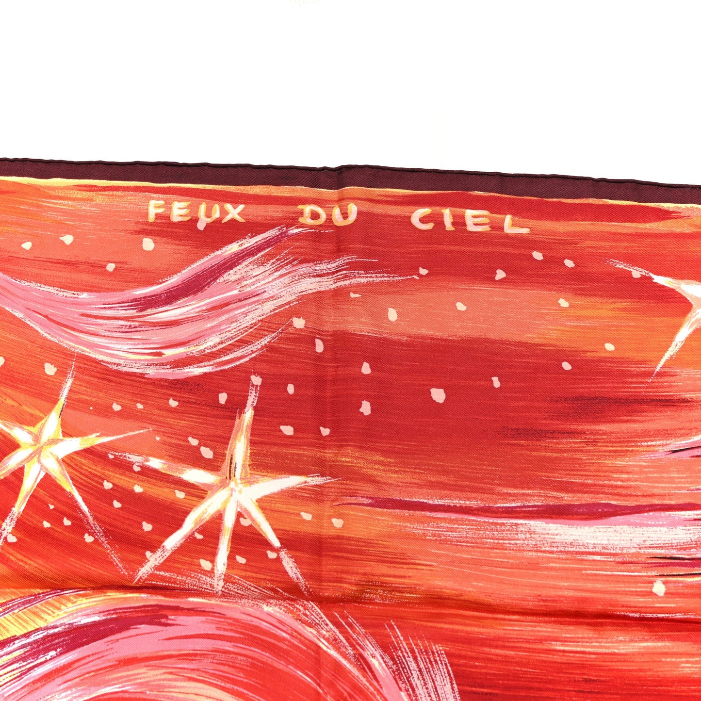 Hermes Silk Feux Du Ciel Scarf 90