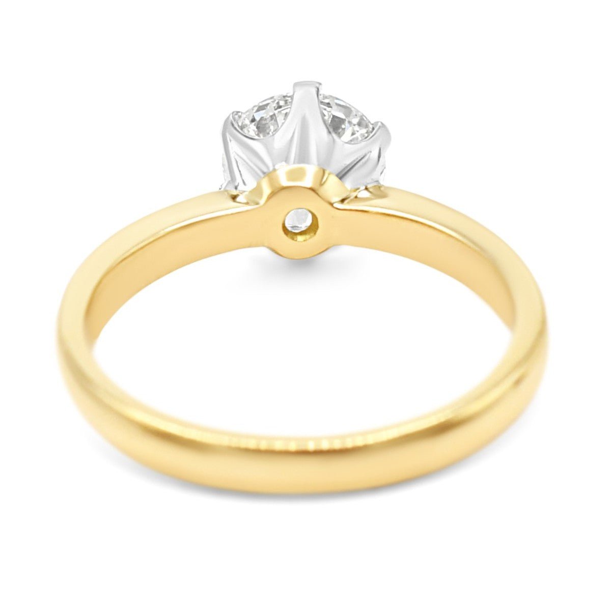 Certificated Brilliant Cut Diamond Handmade Ring -18ct Gold & Platinum