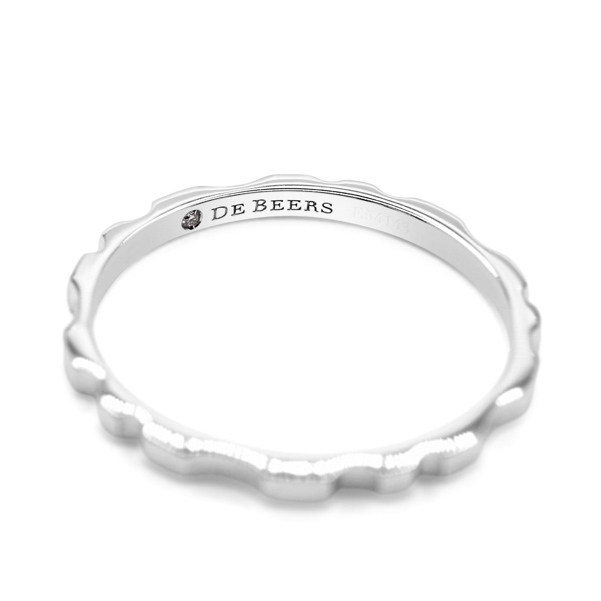De Beers RVL Band Ring Size 60 - 18ct White Gold