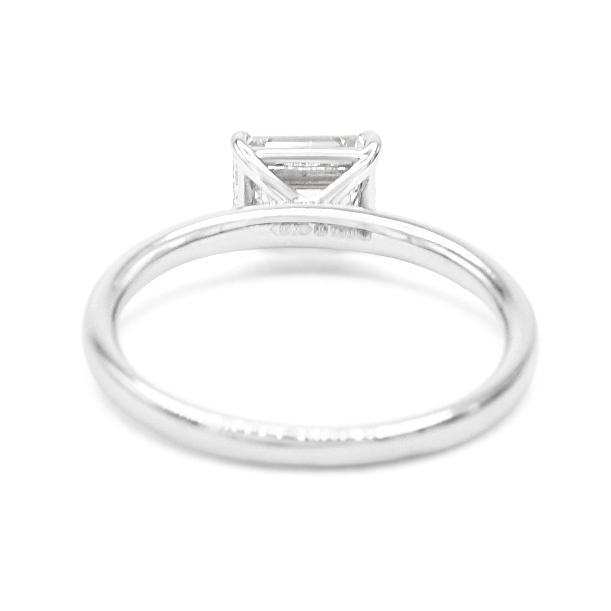 GIA Certificated Emerald Cut Diamond Ring - Platinum