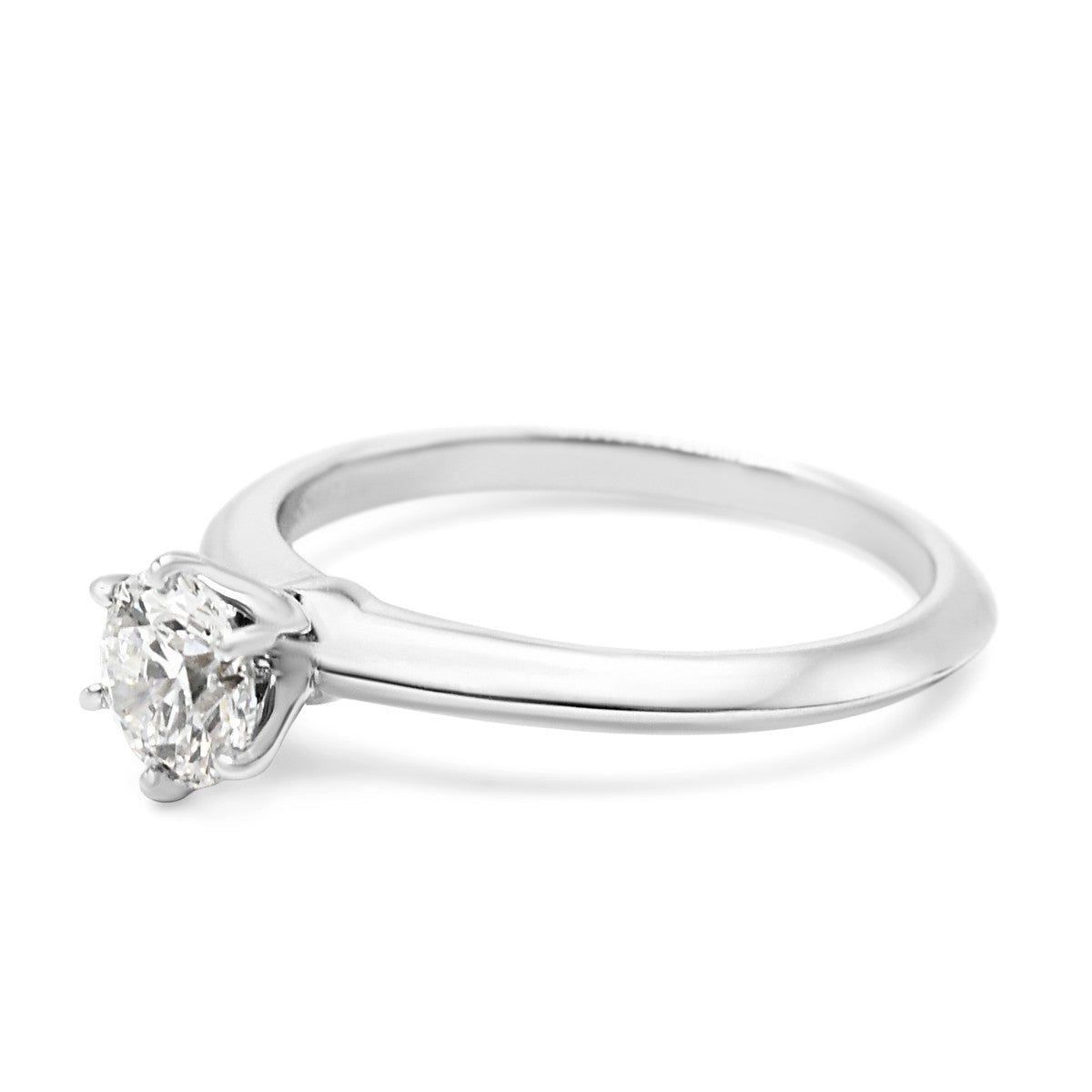 Tiffany Certificated Solitaire Brilliant Cut Diamond Ring - Platinum
