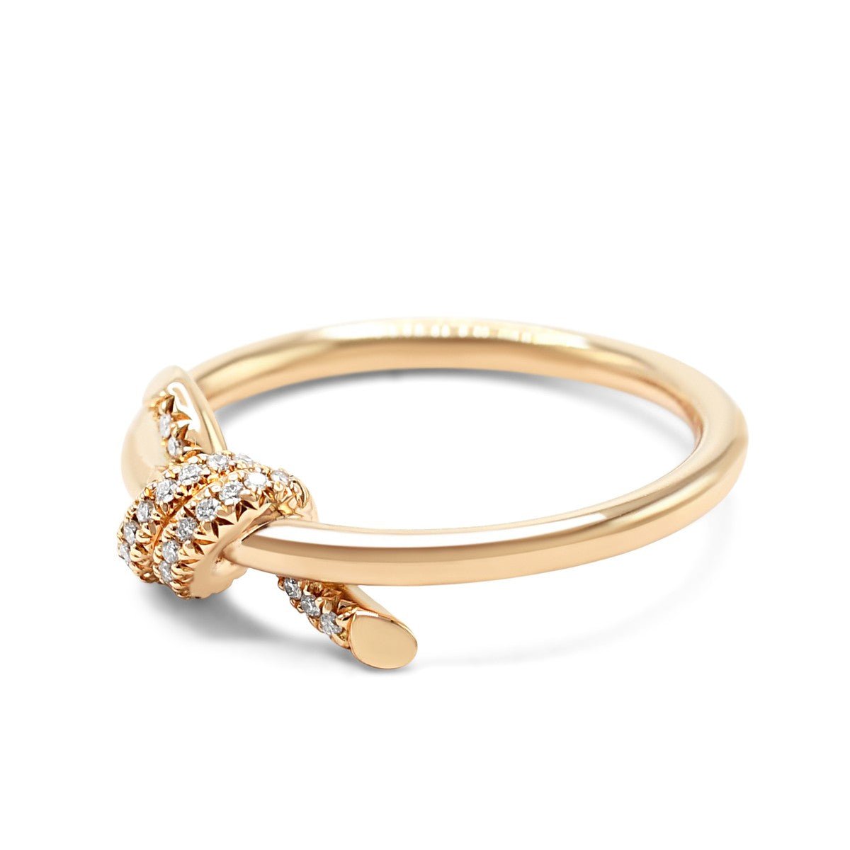 Tiffany Diamond Knot Ring In Rose