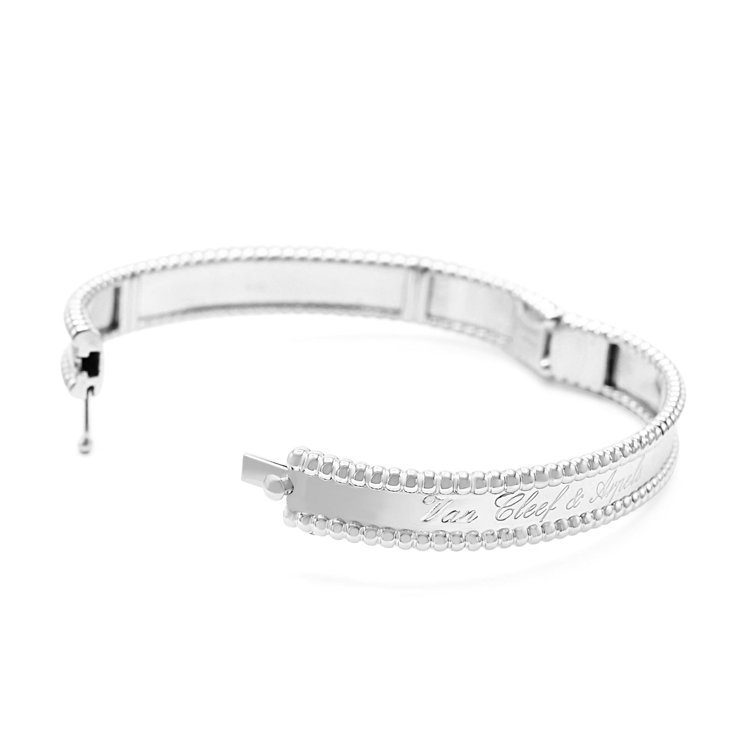 Van Cleef & Arpels Perlée Signature Bangle, Small Model 18ct White Gold